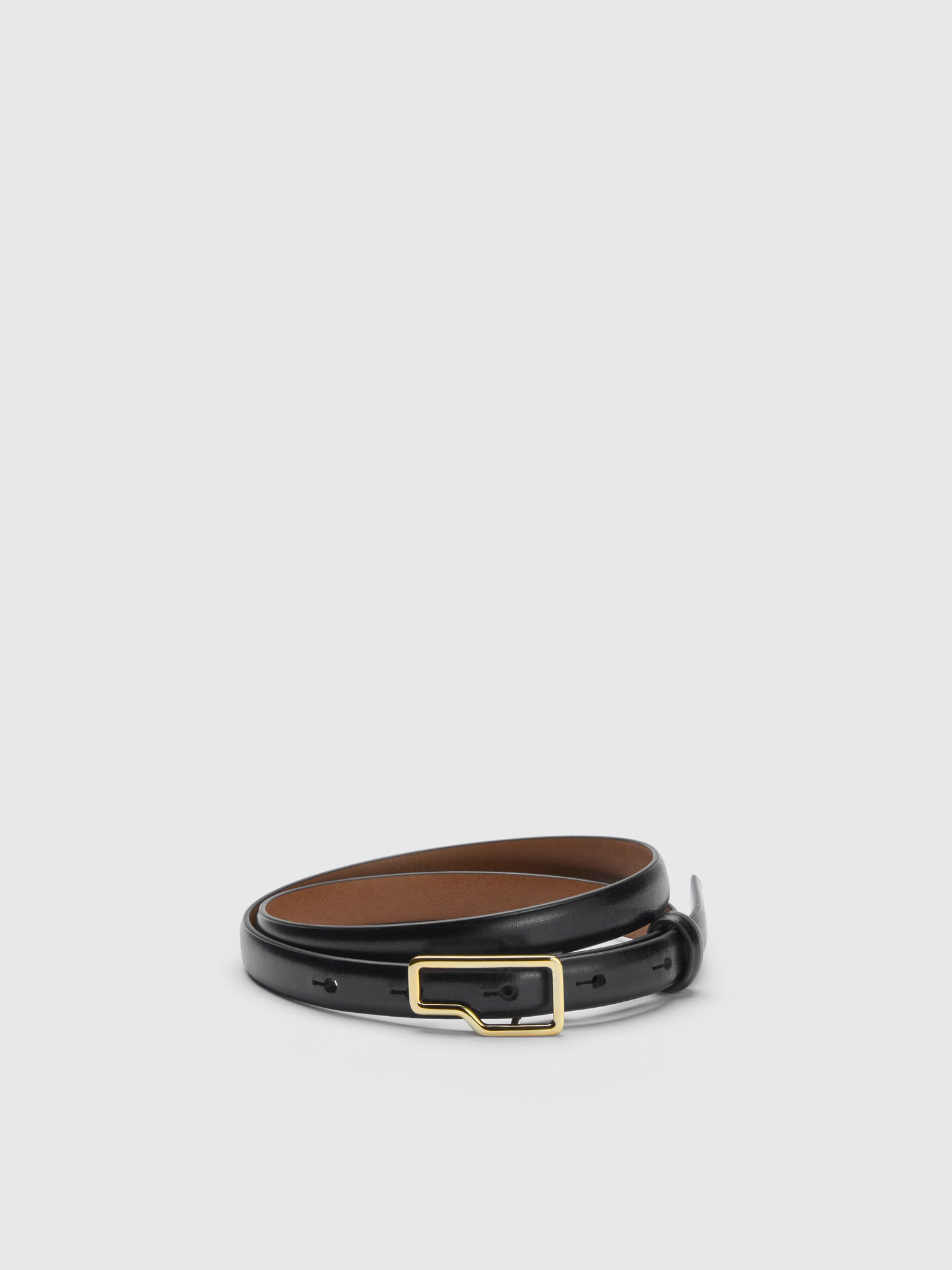 Ponna Black Leather Belt