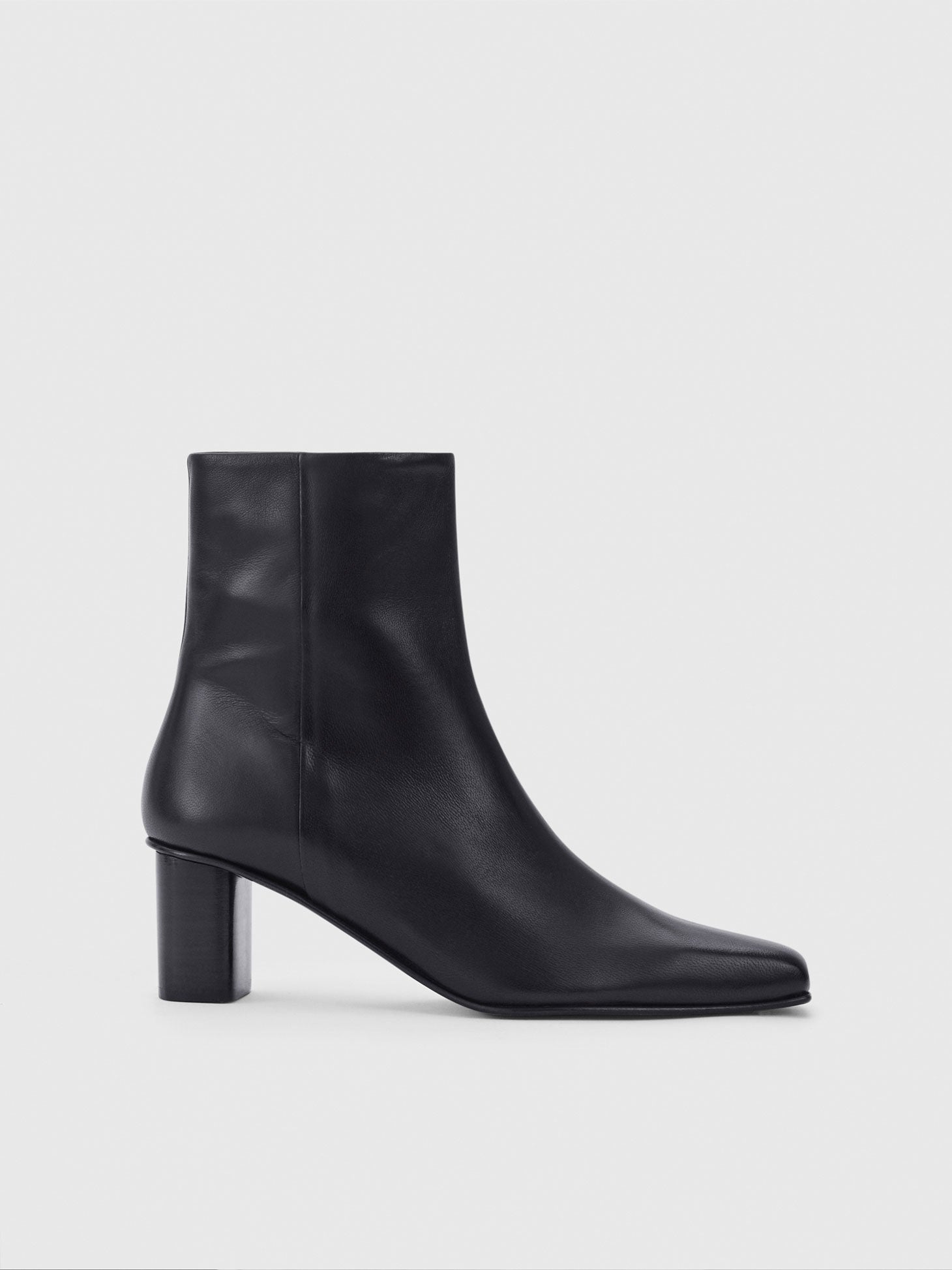 Praia Black Nappa Ankle boots