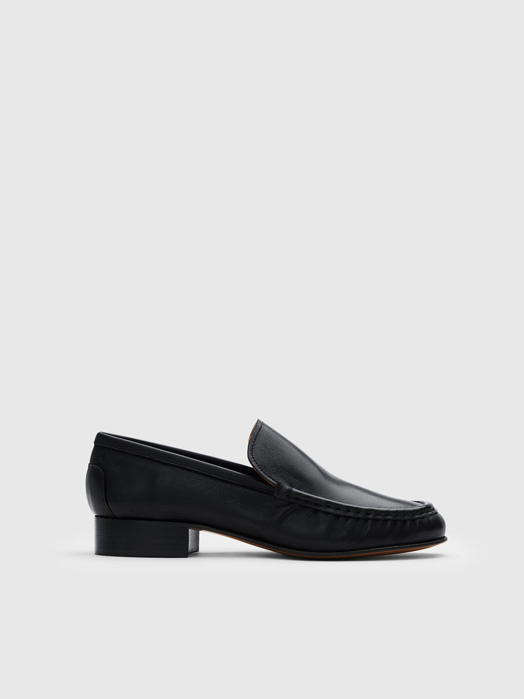 Rivello Black Leather Slip-ins