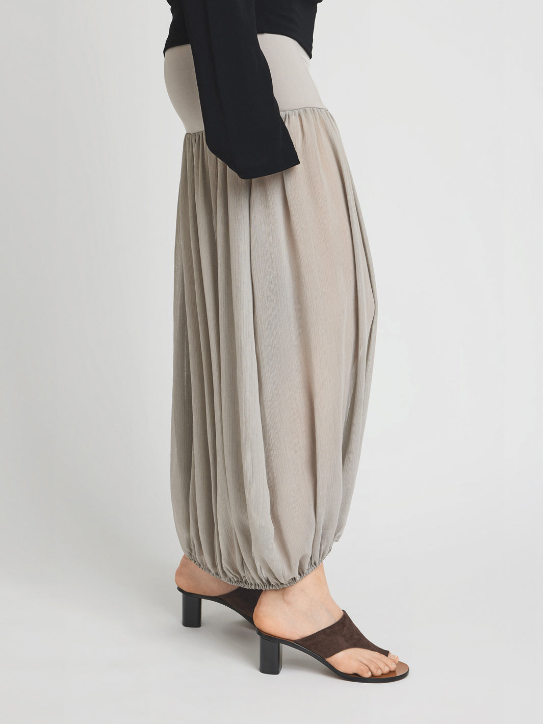 Rosate Walnut Suede Cutout heeled sandals