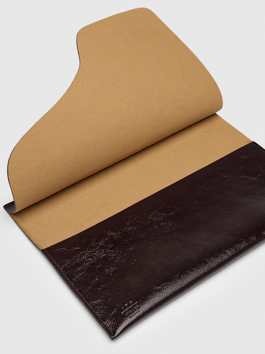 Sardegna Media Walnut Naplak Leather Laptop case