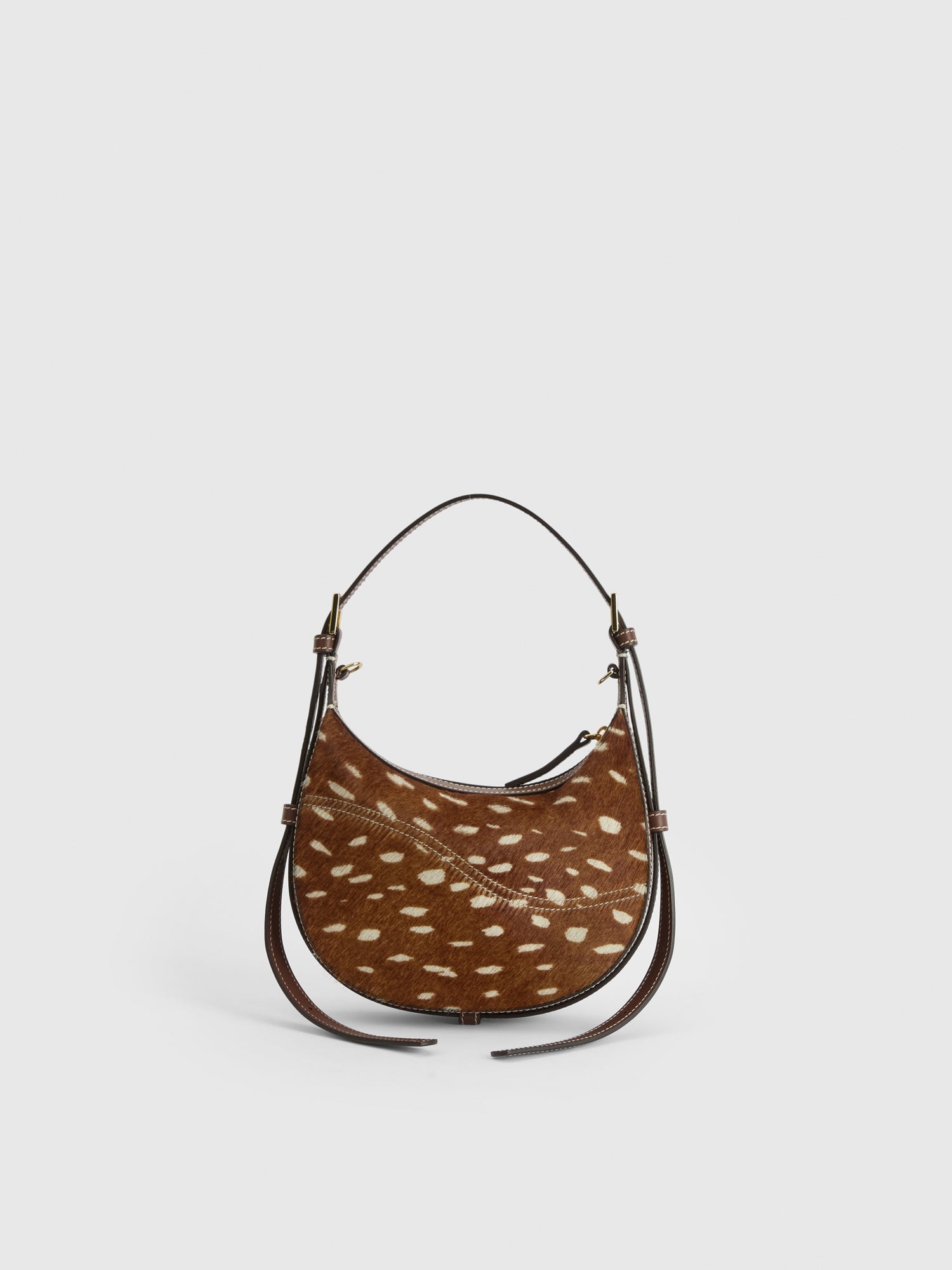 Silea Cannella Printed Cerbiatto/Leather Mini hobo bag