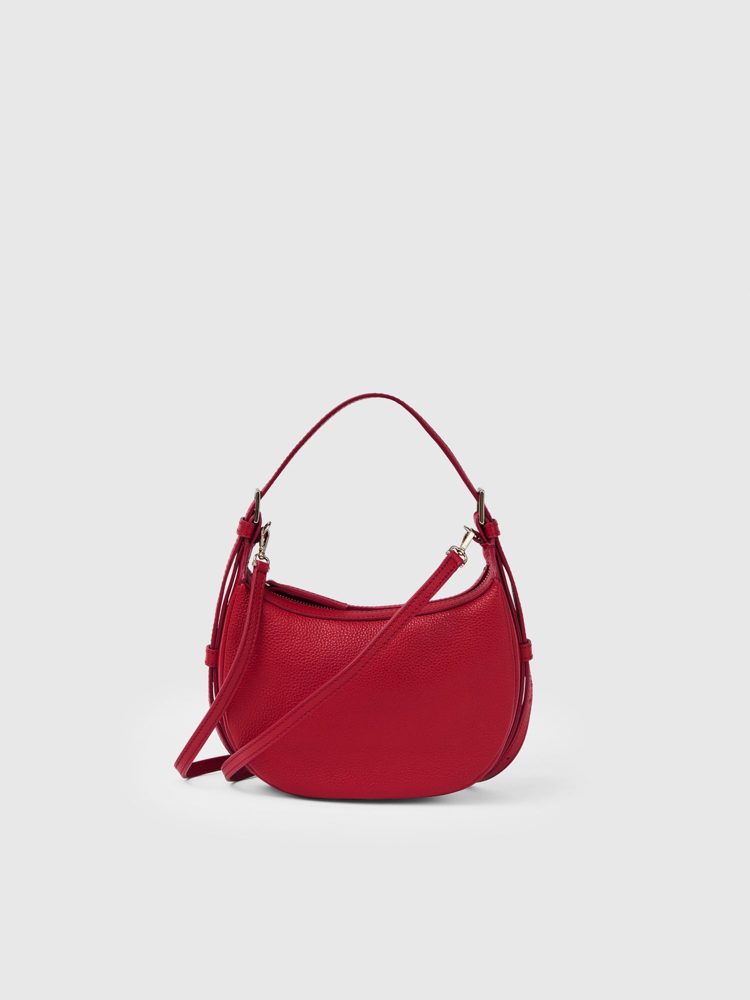 Silea Melograno Grained Leather Mini hobo bag