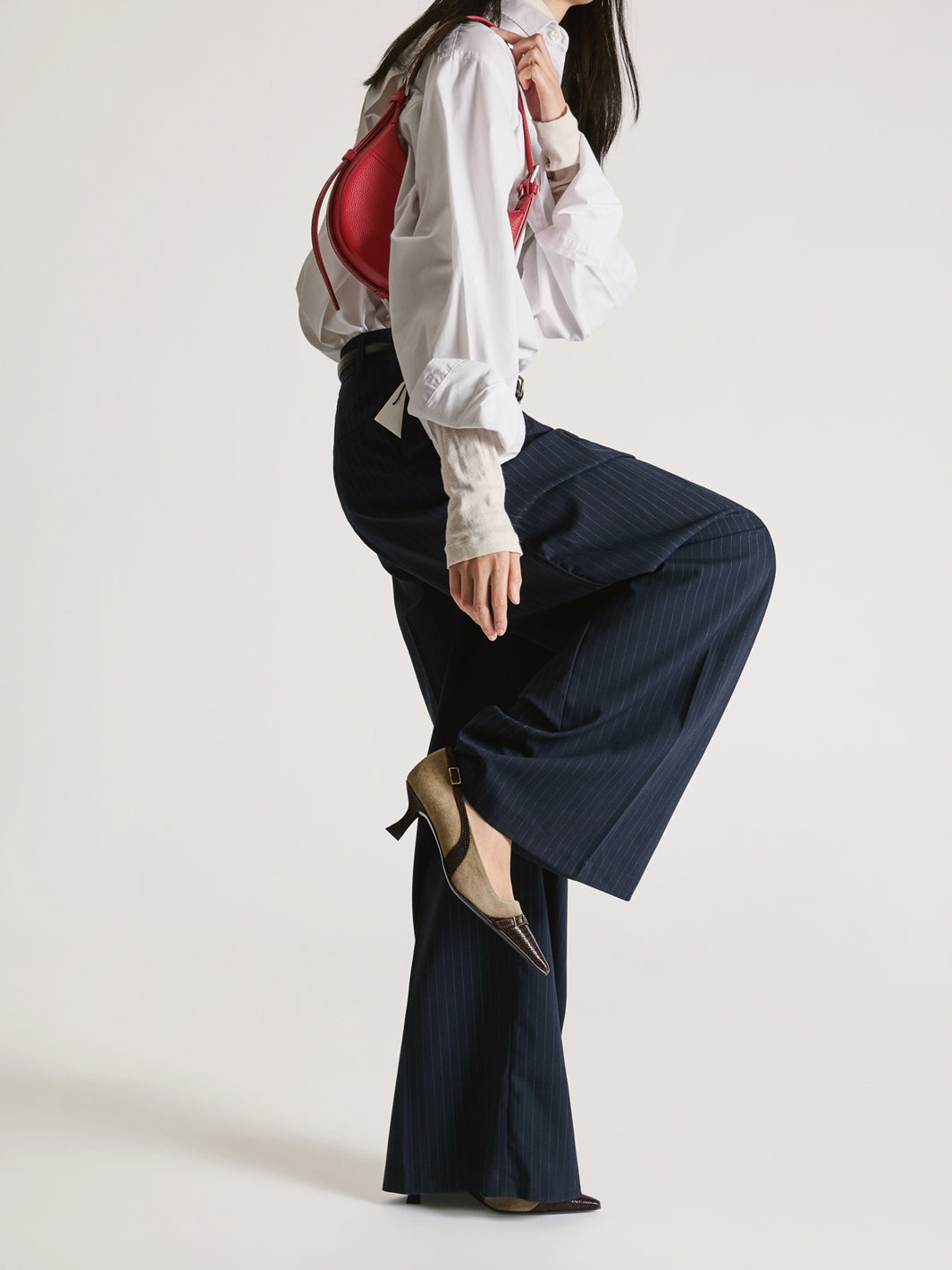 Silea Melograno Grained Leather Mini hobo bag