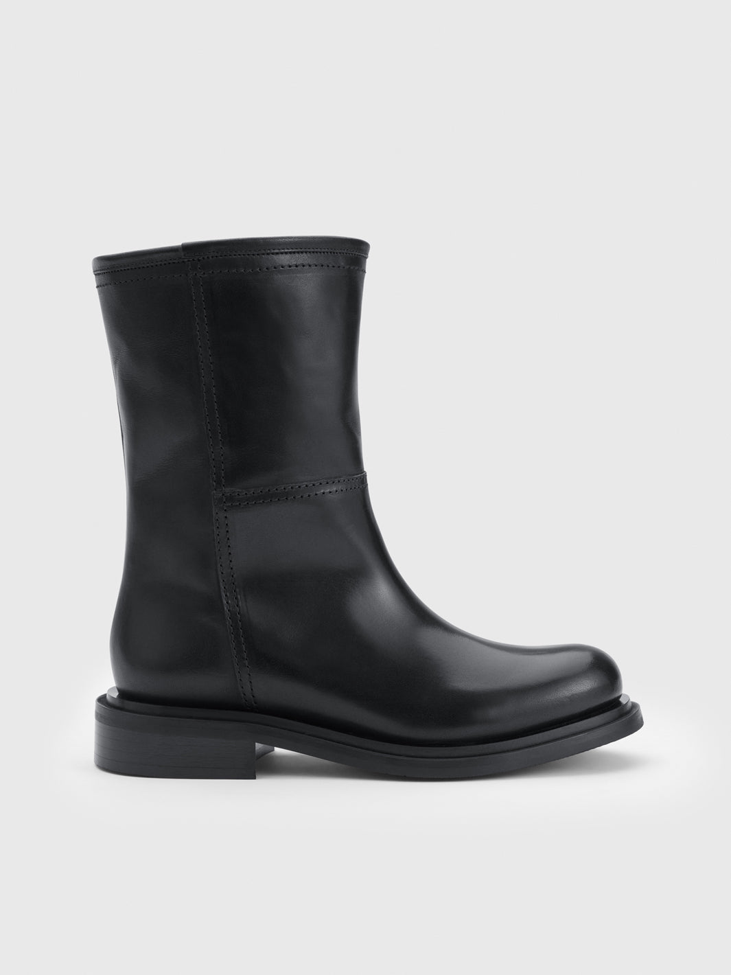 Sirone Black Leather Boots