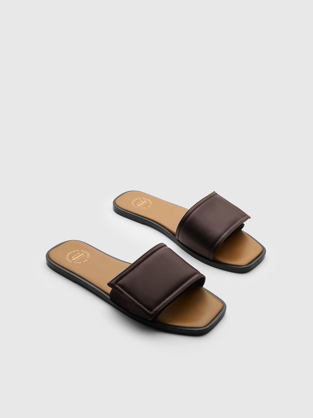 Tirano Walnut Nappa Flat sandals