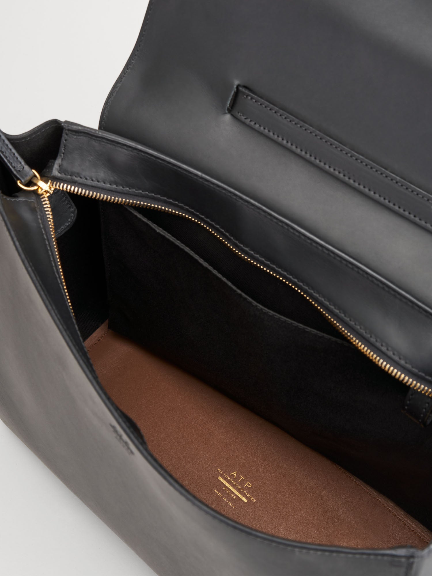 Volterra Black Leather Large handbag