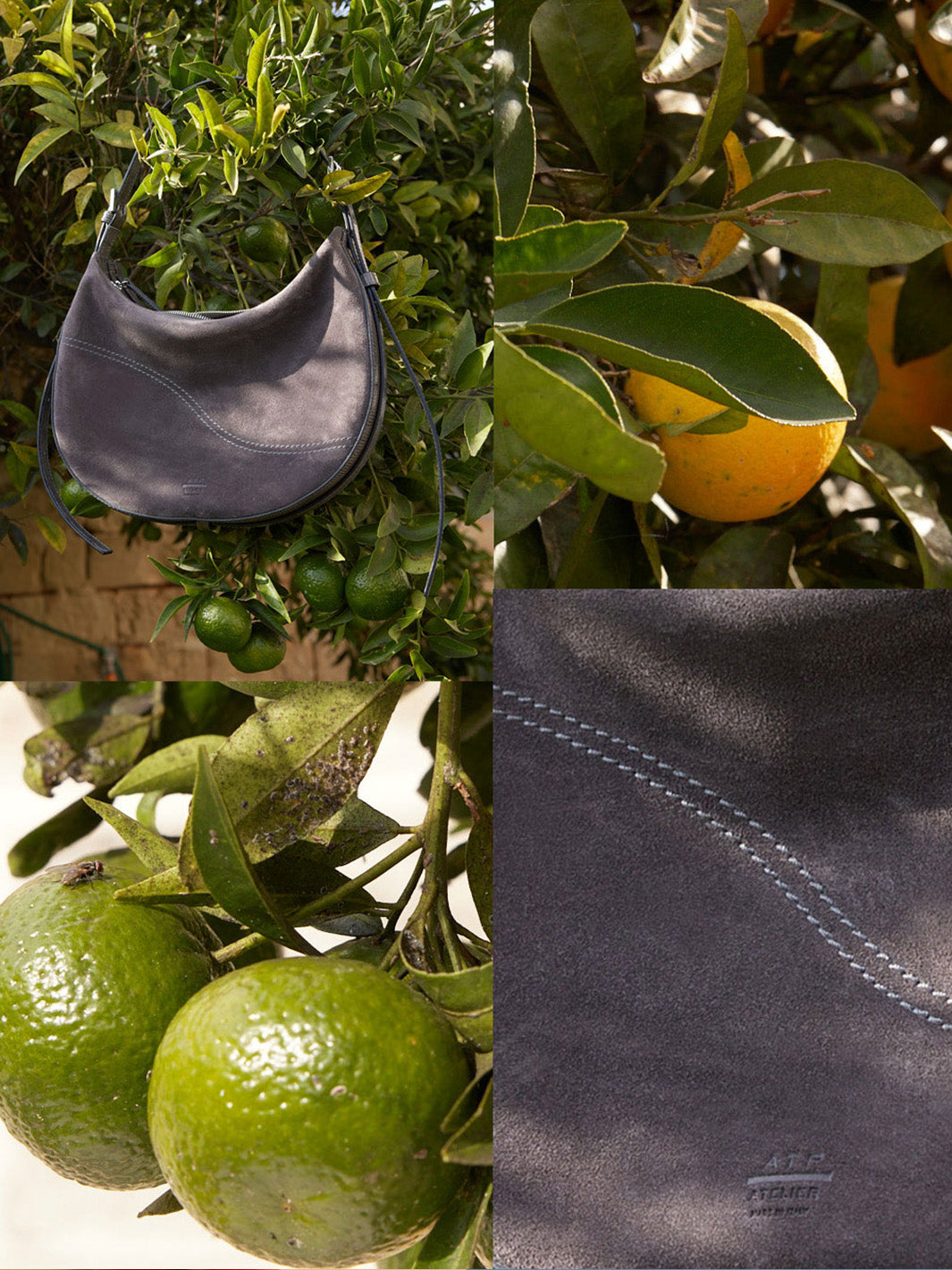 Liveri Peltro Suede/Printed Lizard Small hobo bag