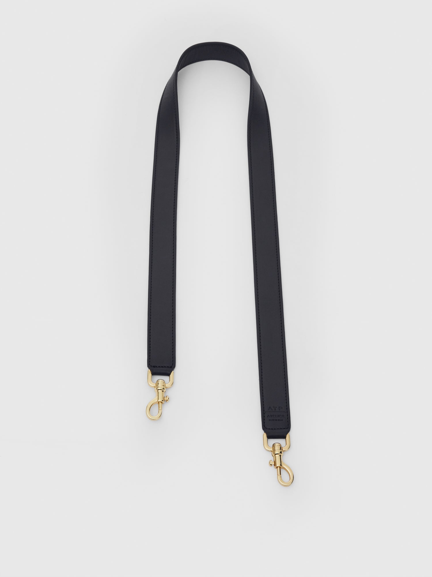 Galdo Black Leather Long shoulder strap | ATP Atelier