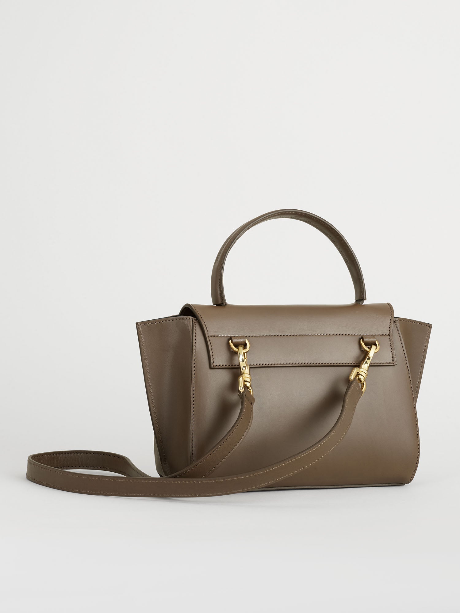 Arezzo Khaki Brown Leather Handbag