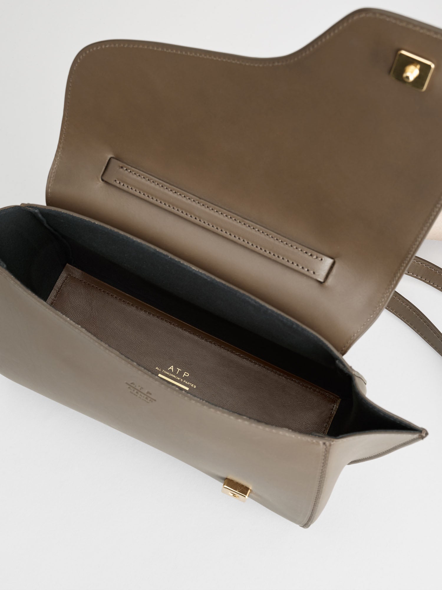 Arezzo Khaki Brown Leather Handbag