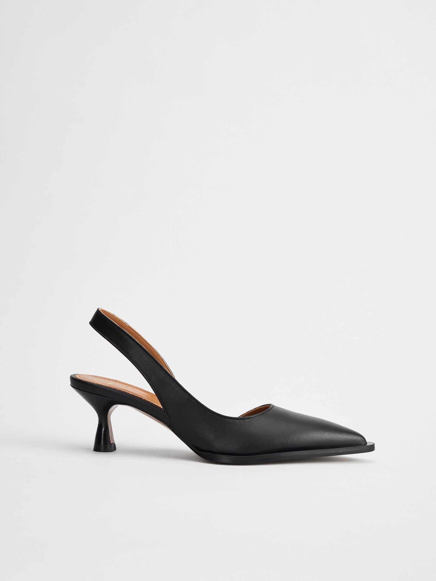 Desana Black Nappa Slingbacks