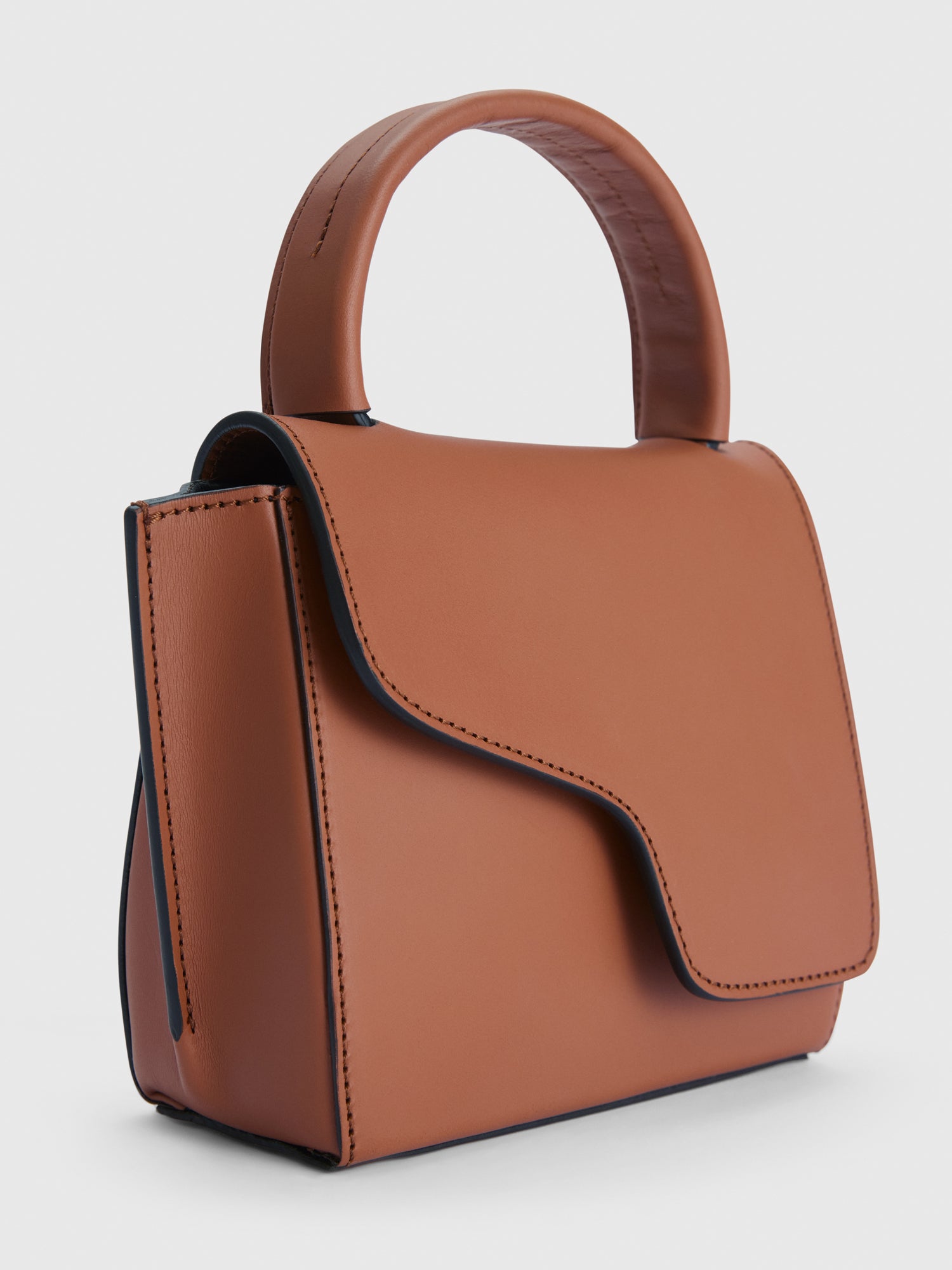 Montalcino Brandy Leather Mini handbag