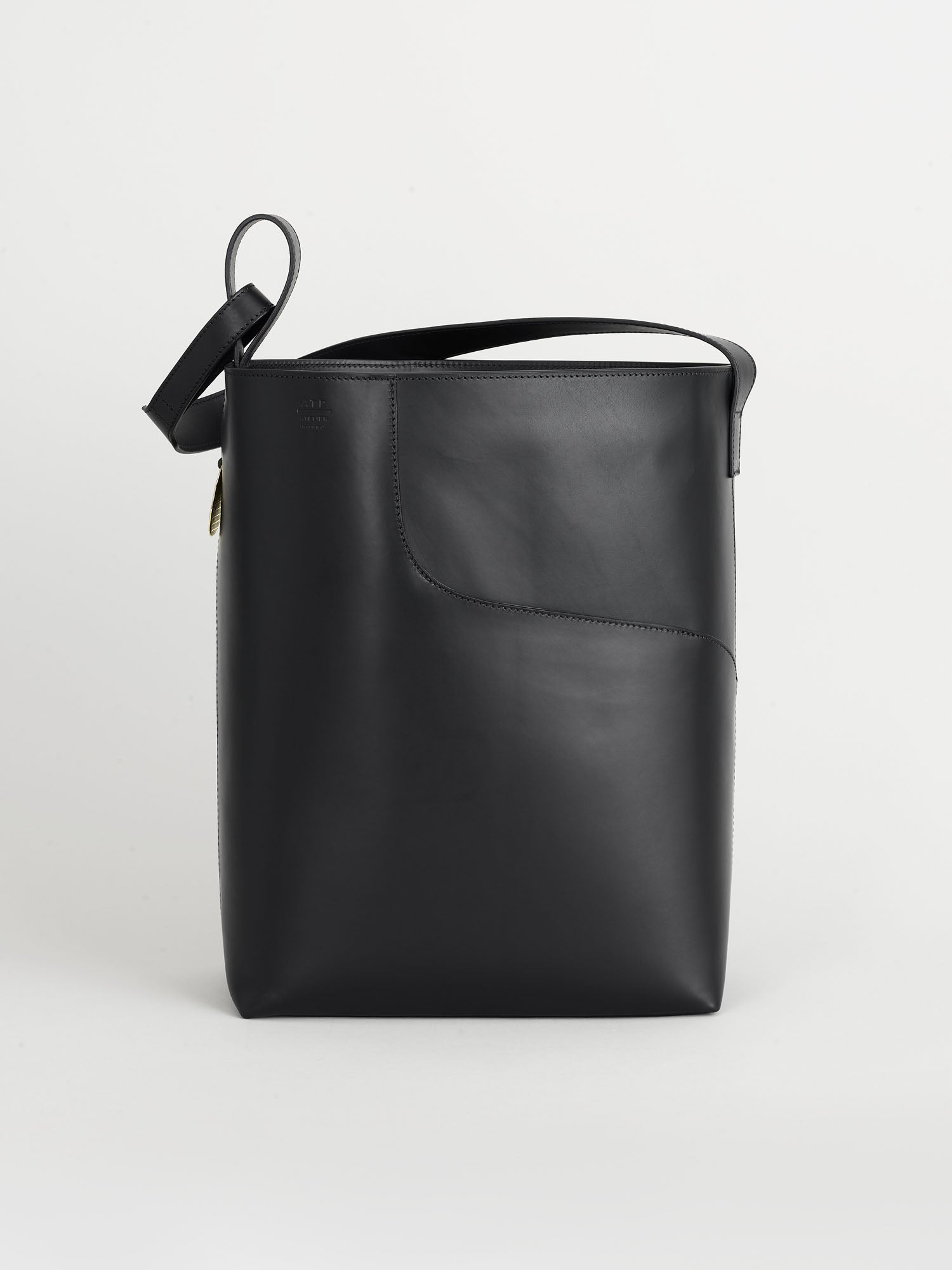 Pienza Black Leather Large tote Bag