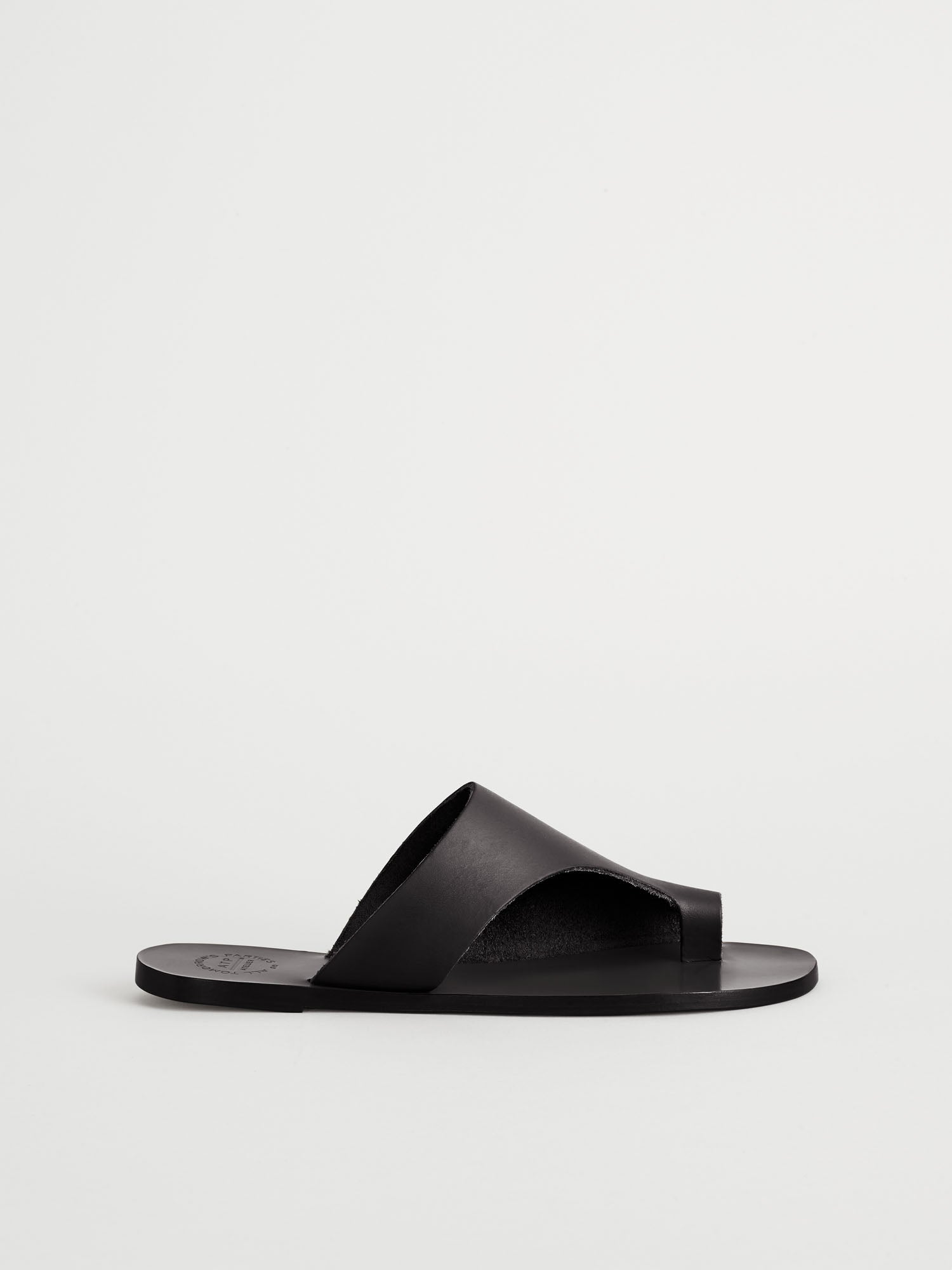 Rosa Black Leather Cutout Sandals from ATP Atelier
