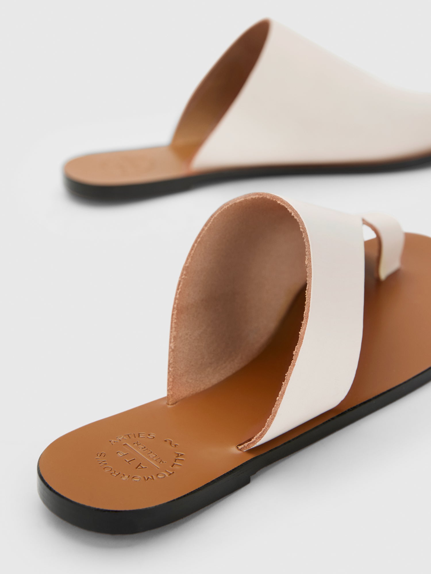 Rosa Linen Leather Cutout sandals