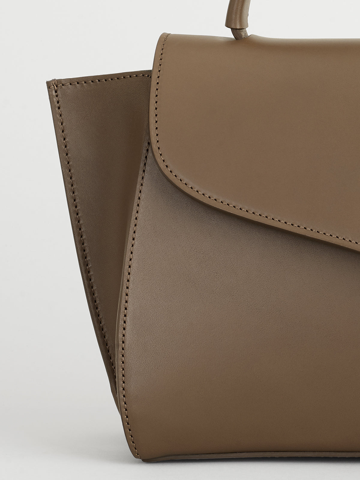 Arezzo Khaki Brown Leather Handbag