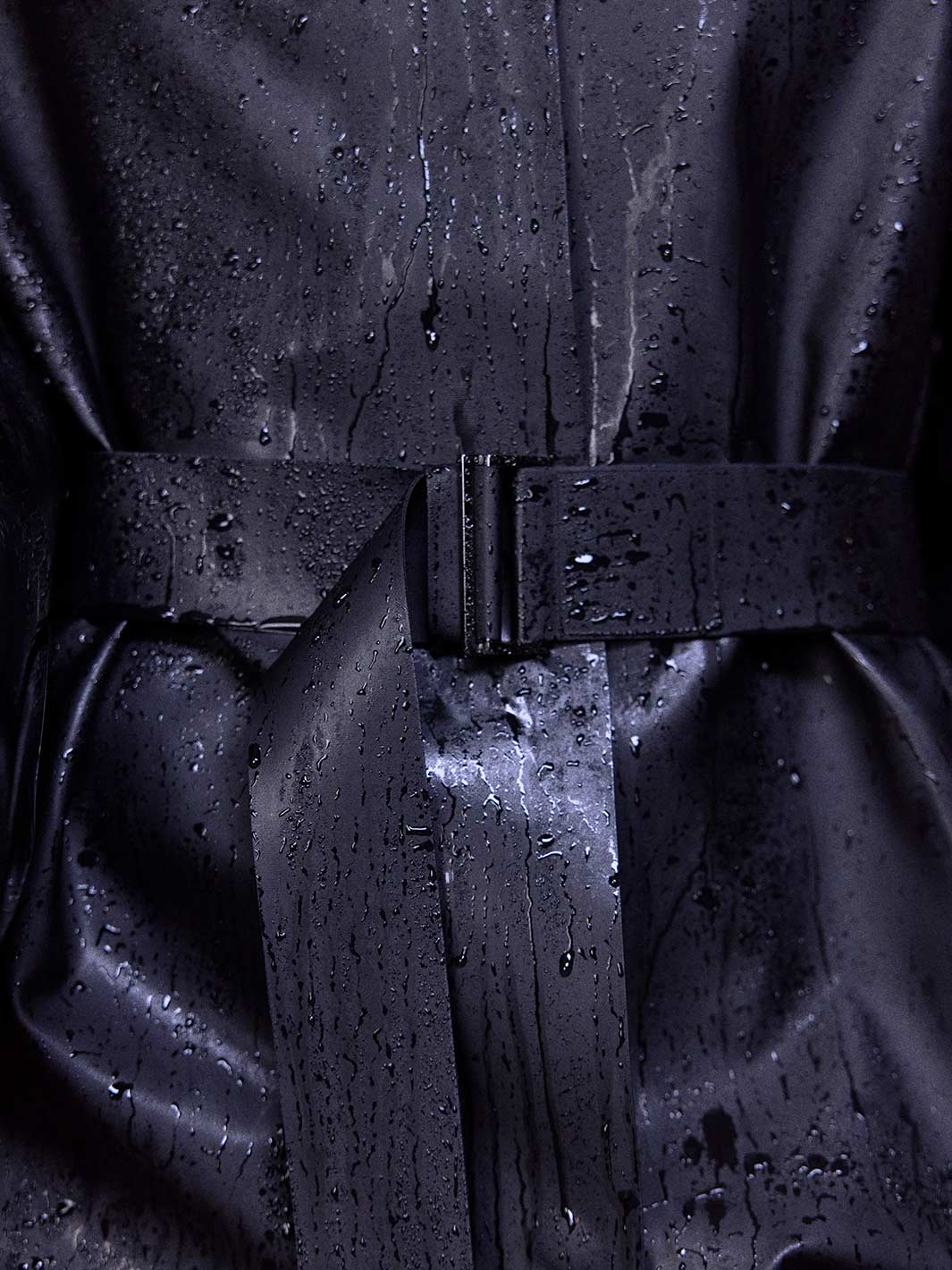 Luino Black Polyurethane Coat