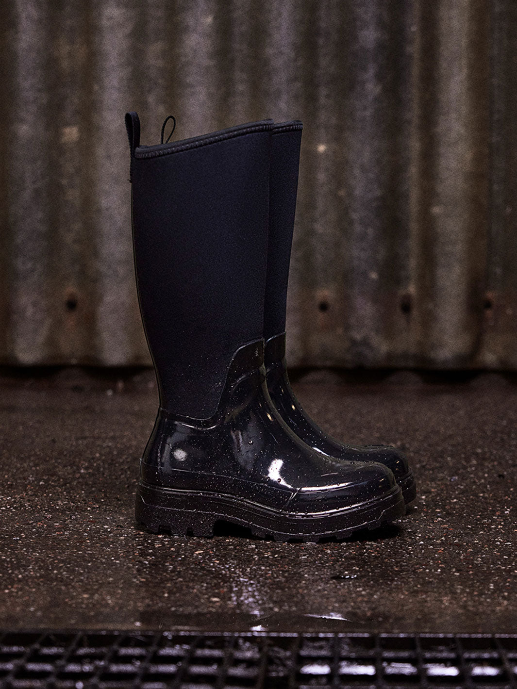 Verbania Black Rubber Boot