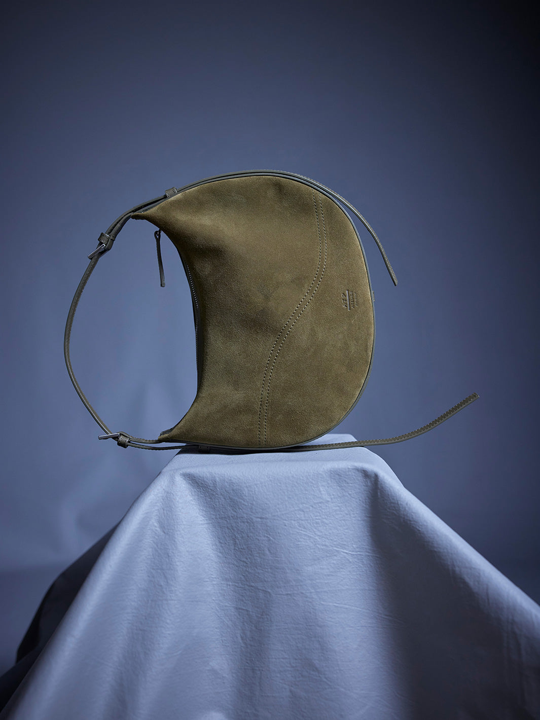 Liveri Muschio/Turtle Suede/Leather Small hobo bag