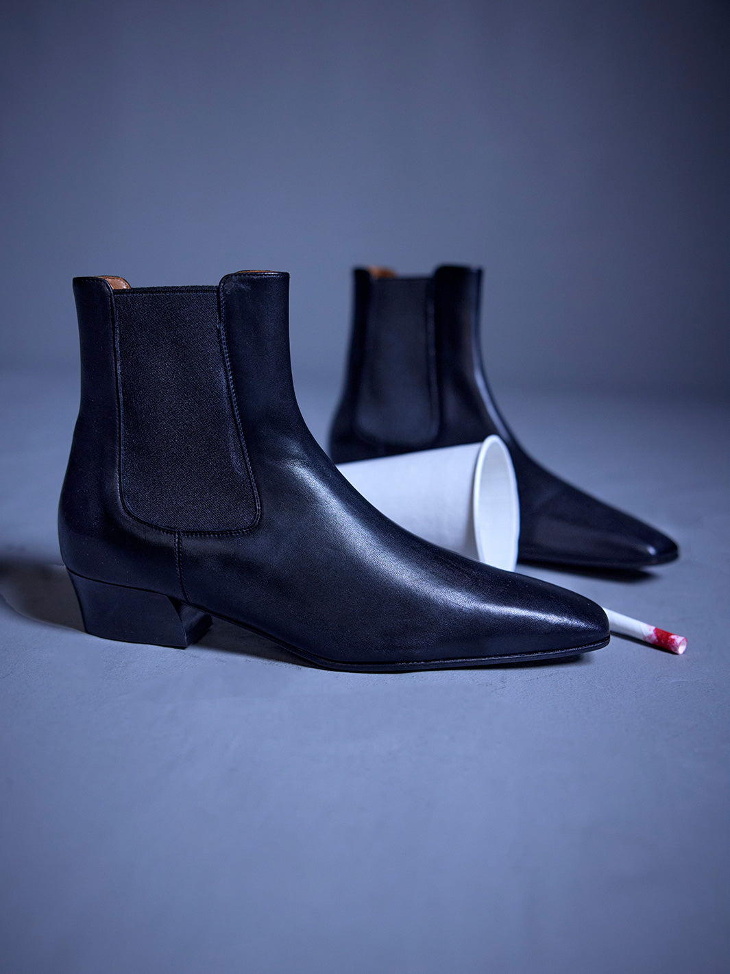 Nemoli Black Leather Ankle boots