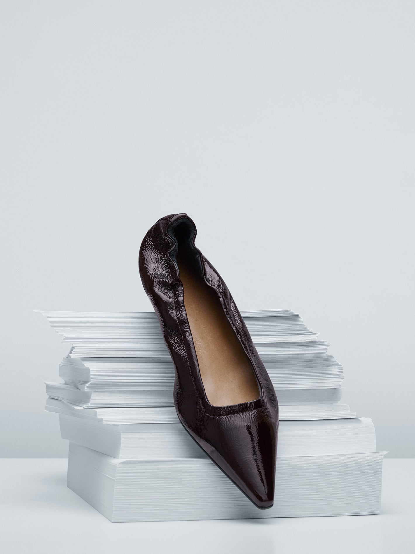 Aprica Walnut Naplak Leather Ballet flats