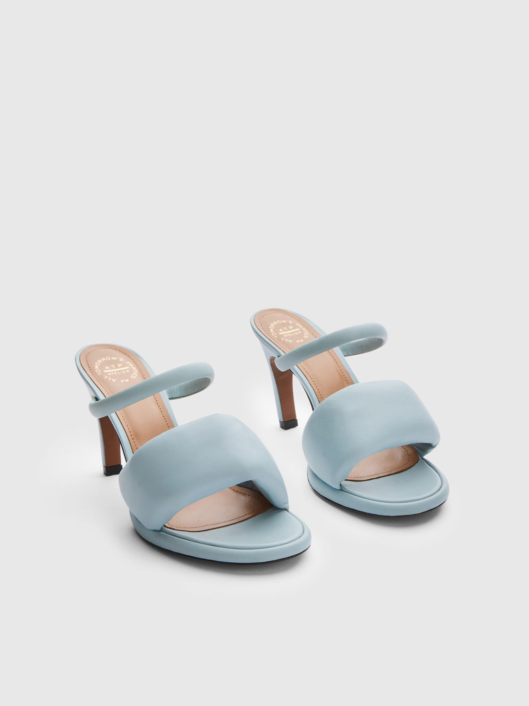 Kin Lilian Leather Clean Footbed Sandals, Denim Blue, 3