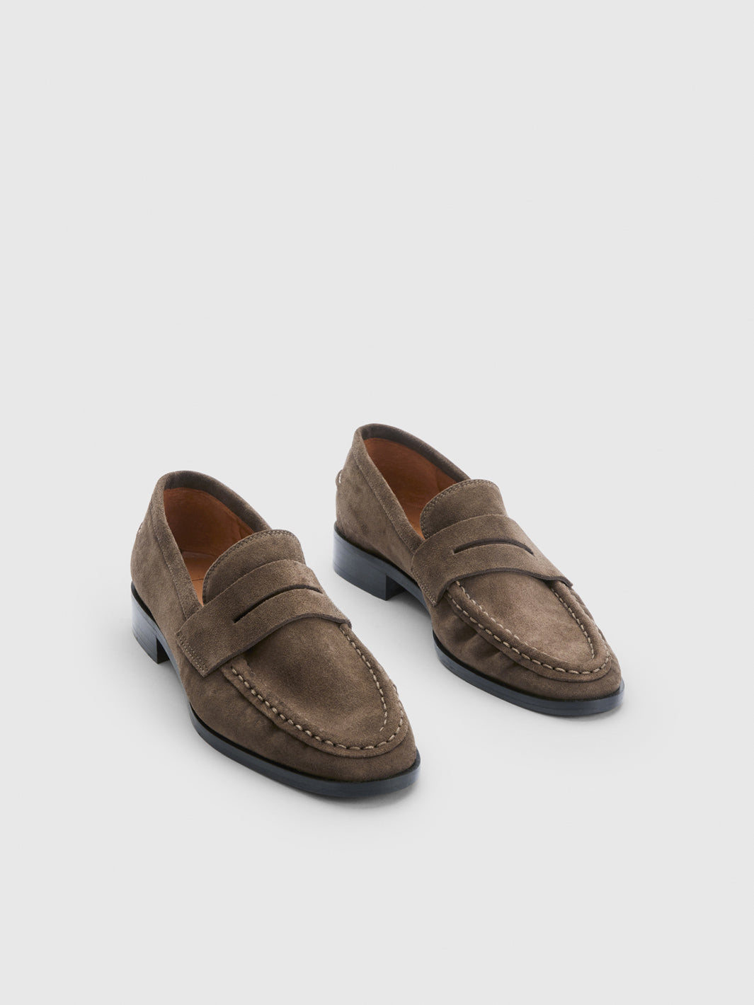 Airola Khaki Brown Suede Loafers