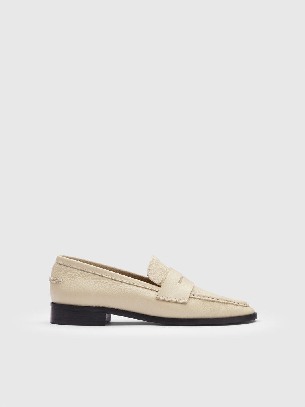 Airola Mandorla Grained Leather Loafers