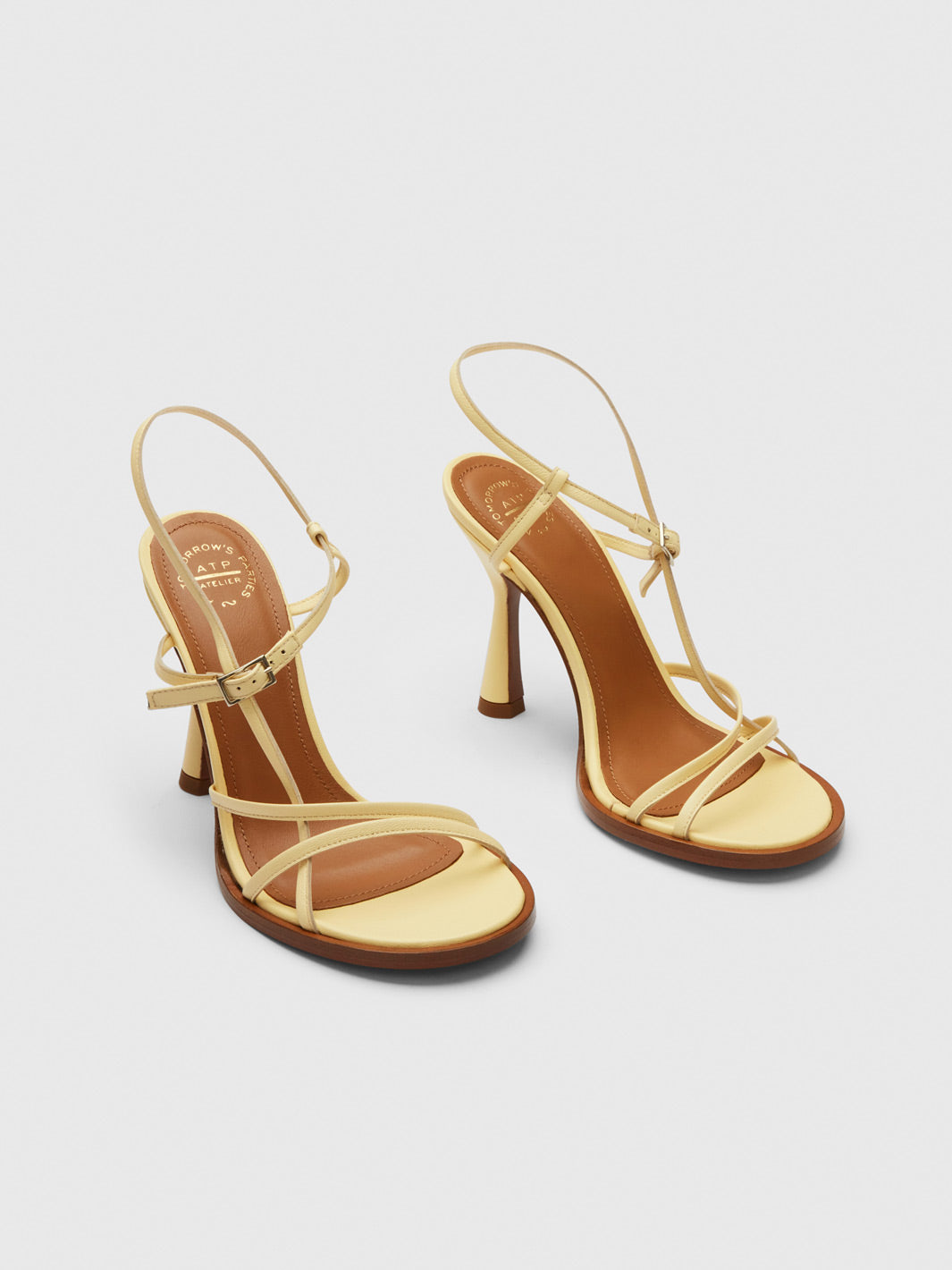Amalfi Lemonade Nappa Strappy heeled sandals