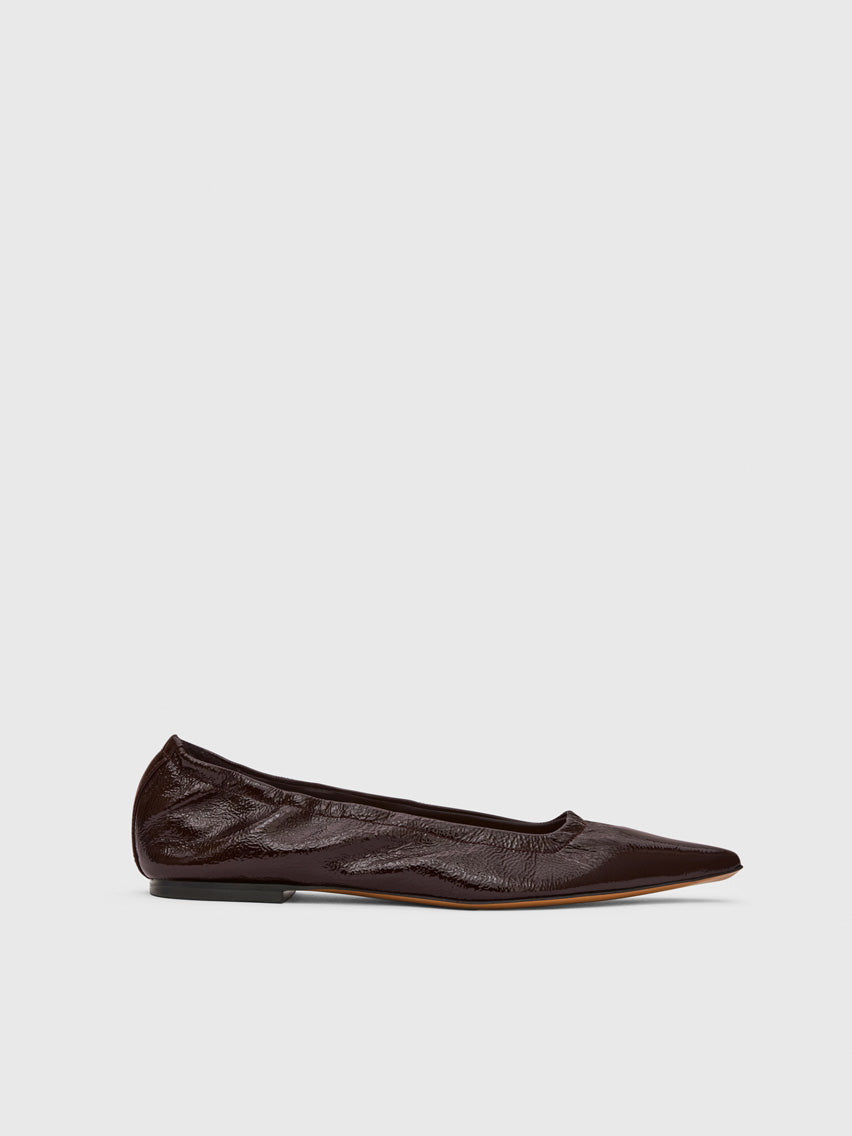 Aprica Walnut Naplak Leather Ballet flats