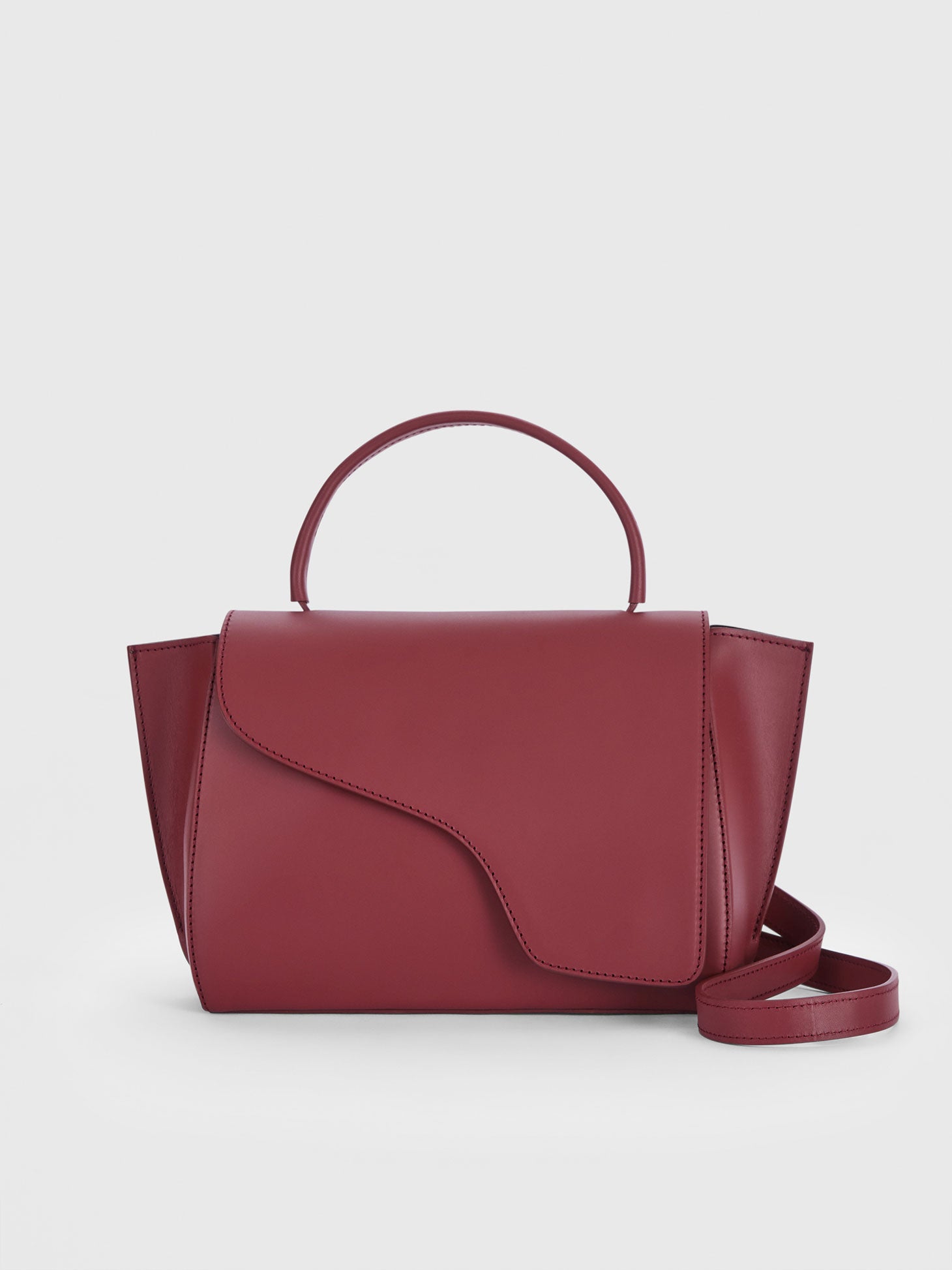 Arezzo Merlot Leather Handbag