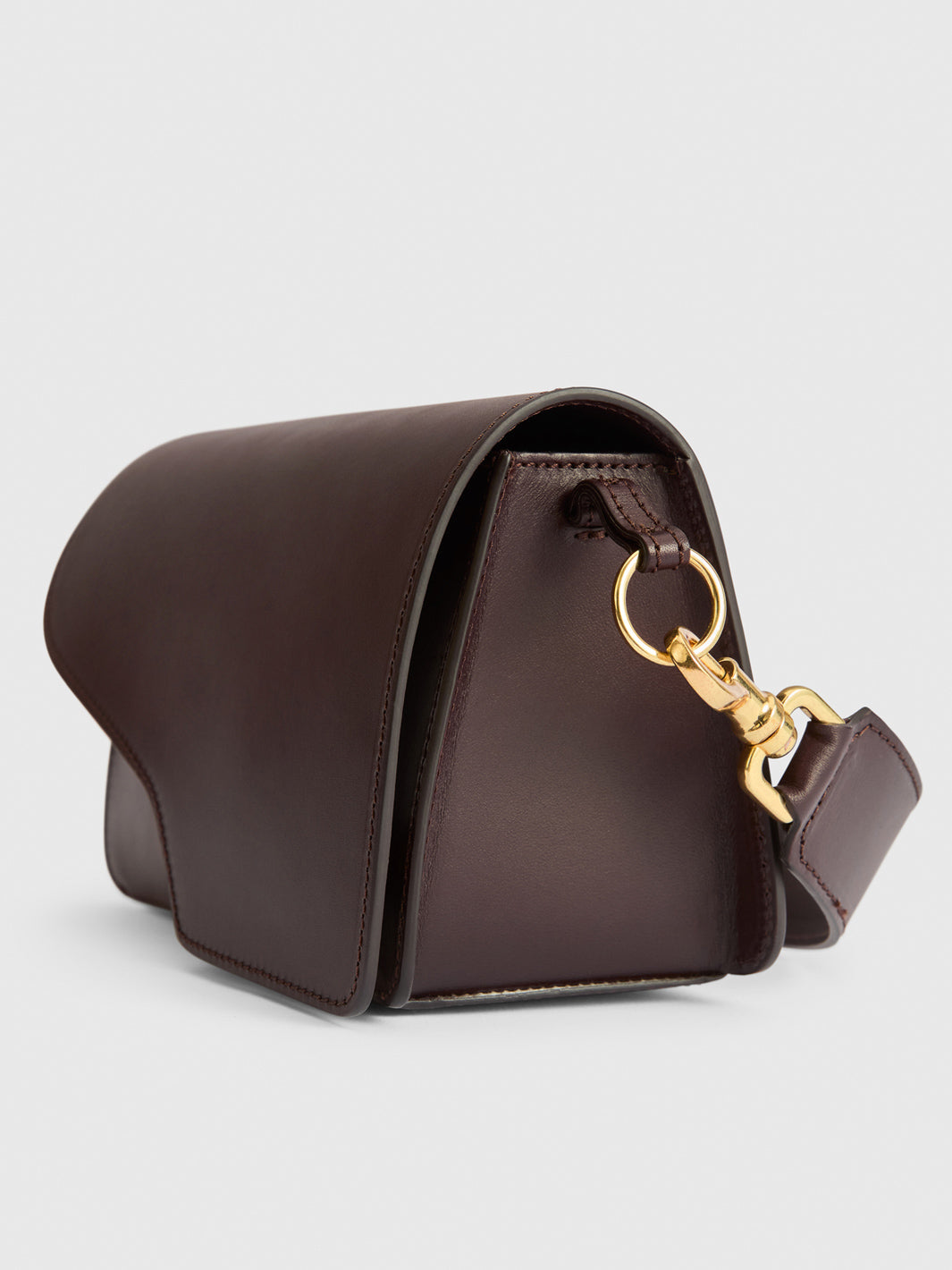 Assisi Walnut Leather Shoulder Bag | ATP Atelier | Official Site