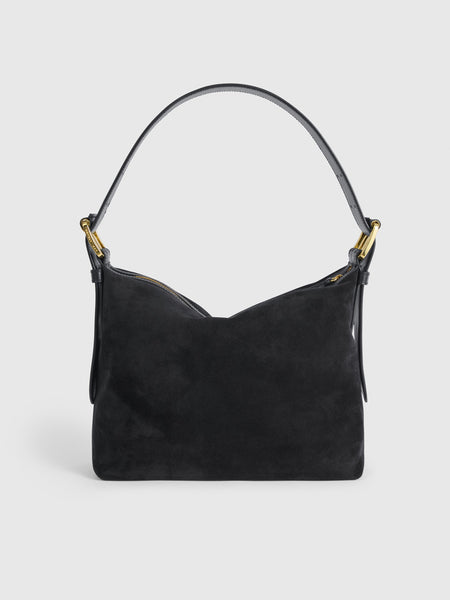 Bassanina Black Suede/Leather Mini tote bag ATP Atelier