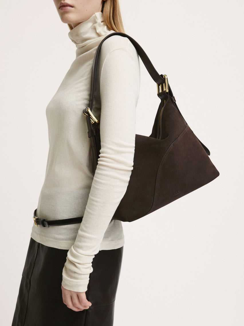 Eraclea Ecru/Walnut Canvas/Leather Large tote bag | ATP