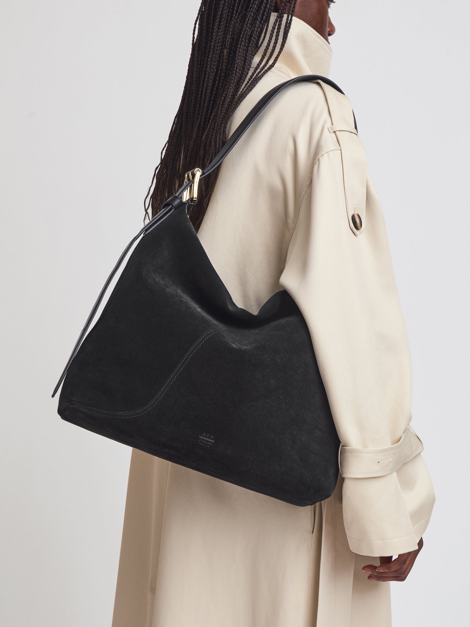 Bassano Black Suede/Leather Tote bag