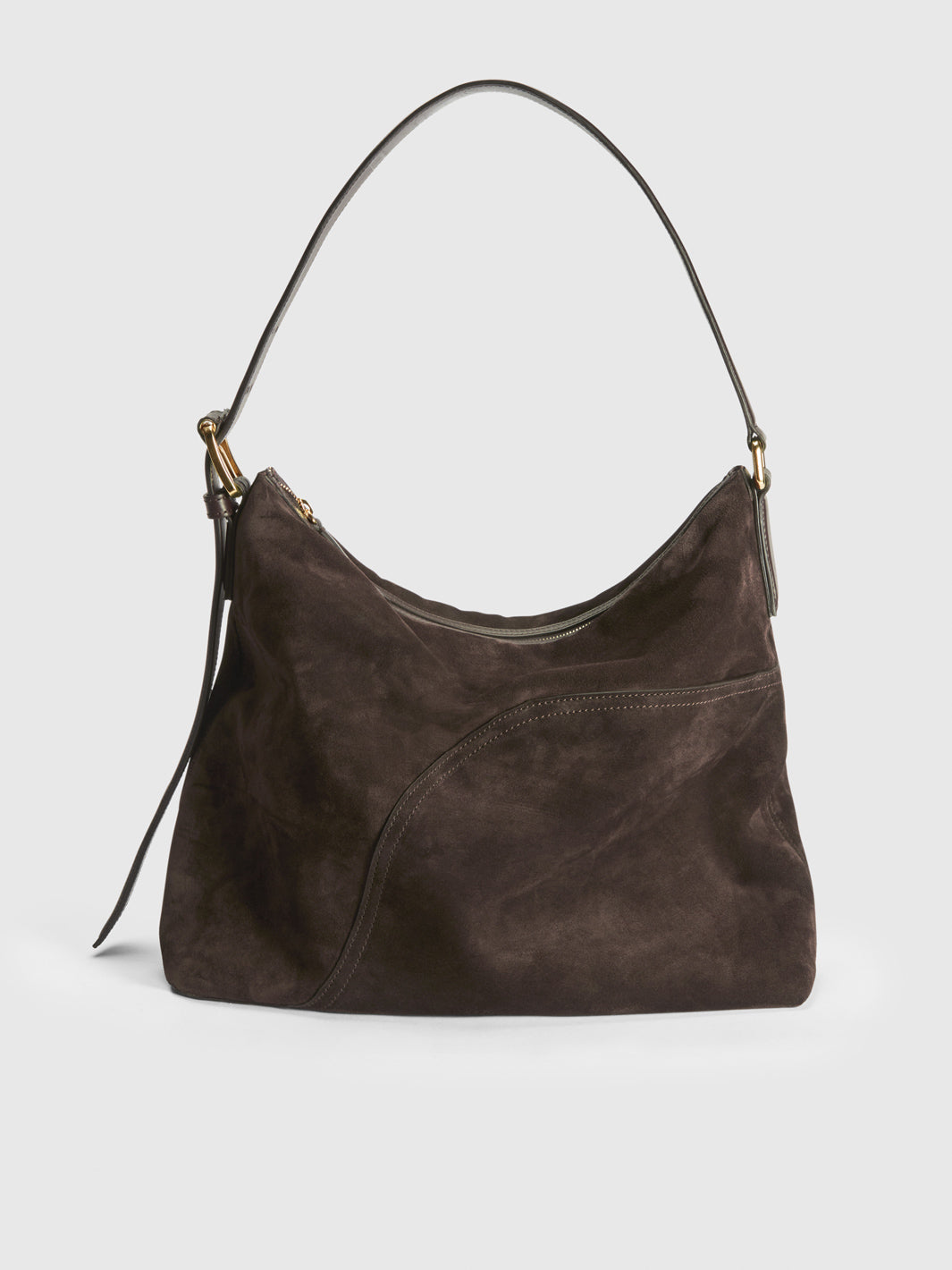 Bassano Walnut Suede Leather Tote bag