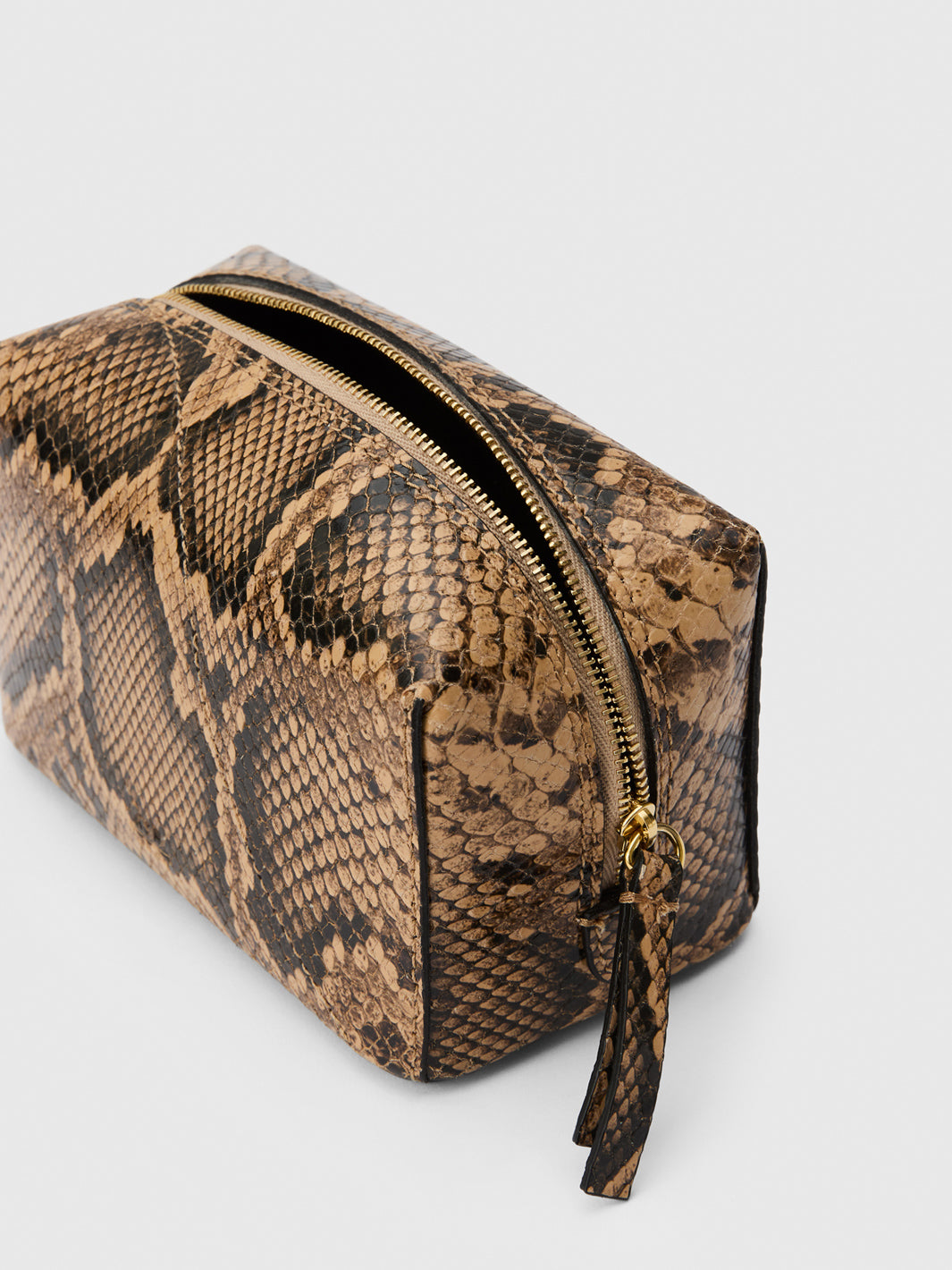 Capanne Nocciola Printed Snake Beauty Bag