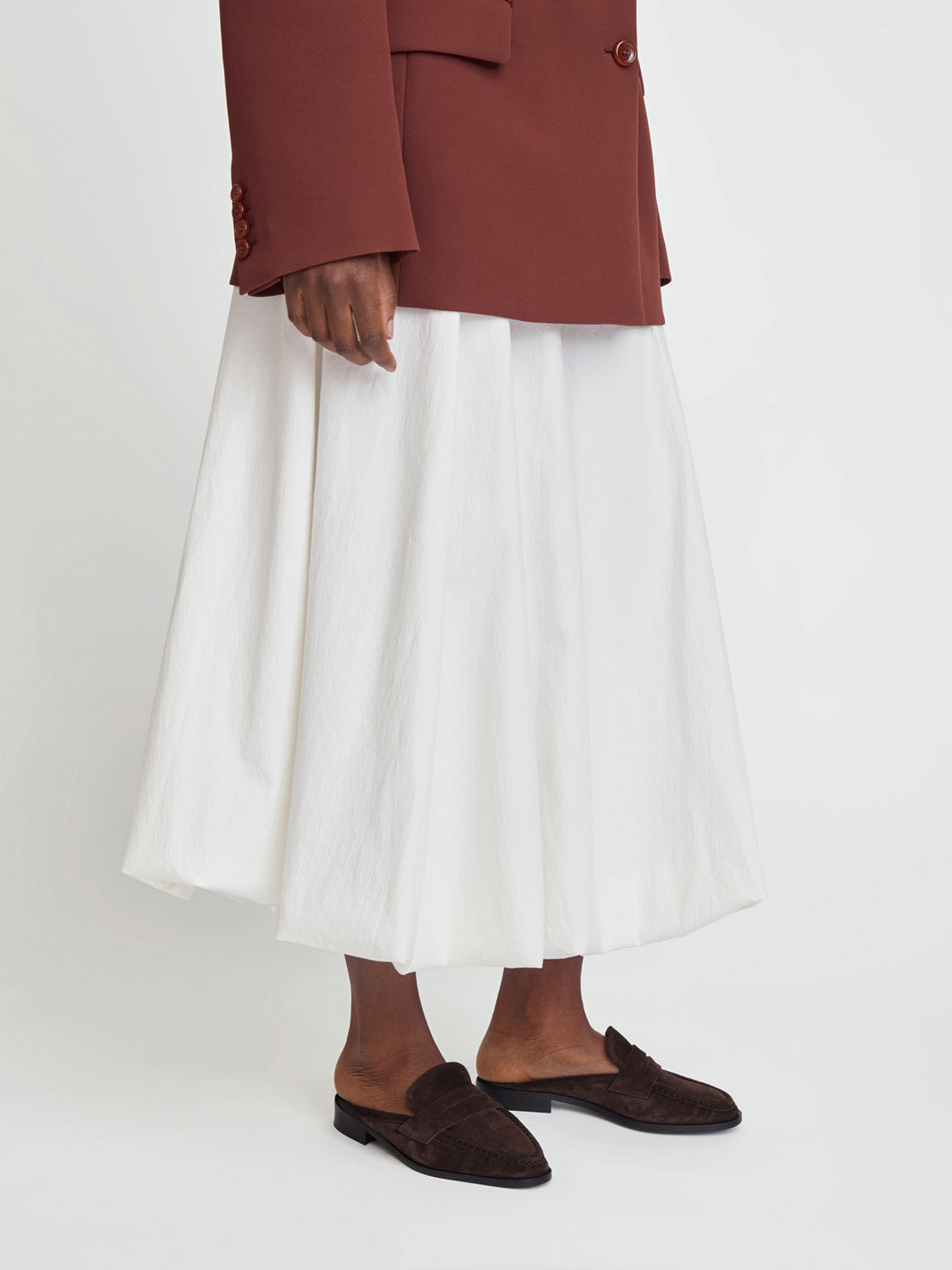 Capriana Walnut Suede Slip-ins | ATP Atelier | Official Site