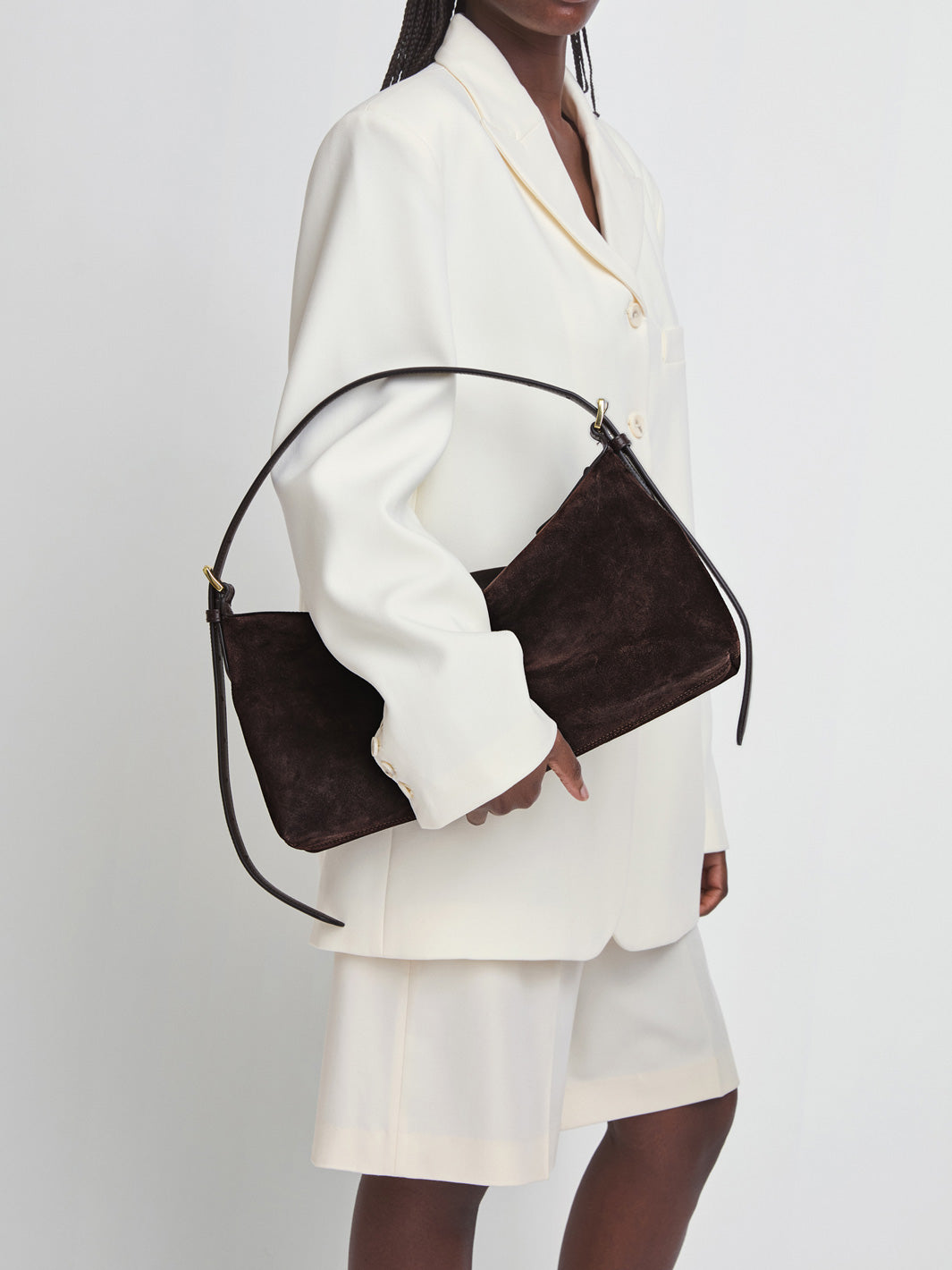 Castellare Walnut Suede Shoulder bag