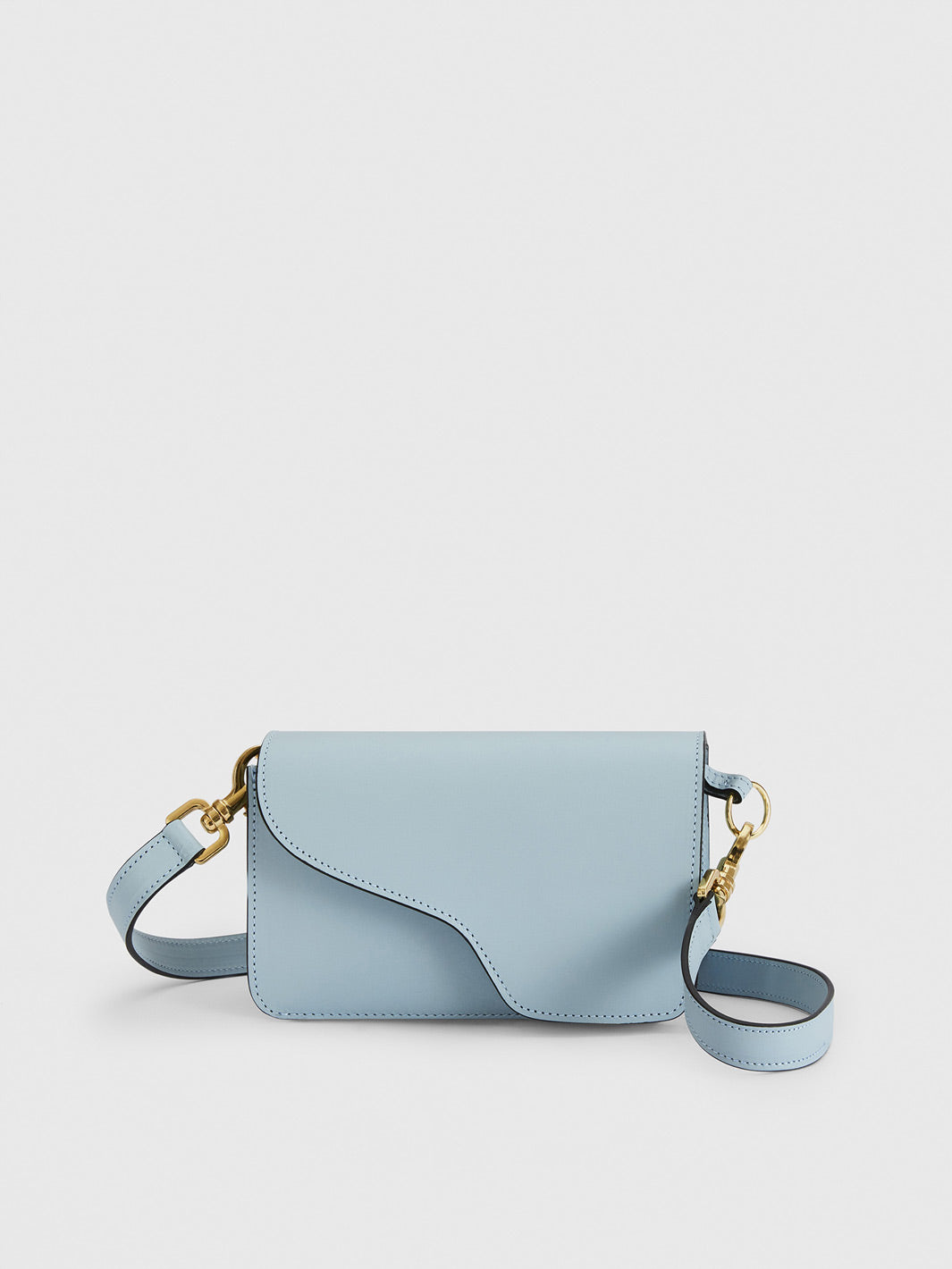 Corsina Pastel Blue Leather Shoulder bag