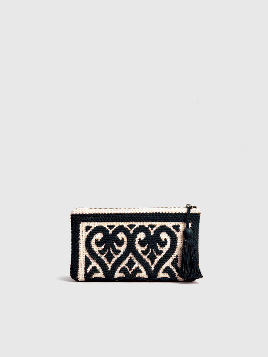 Costantine Black Cotton Small Pouch