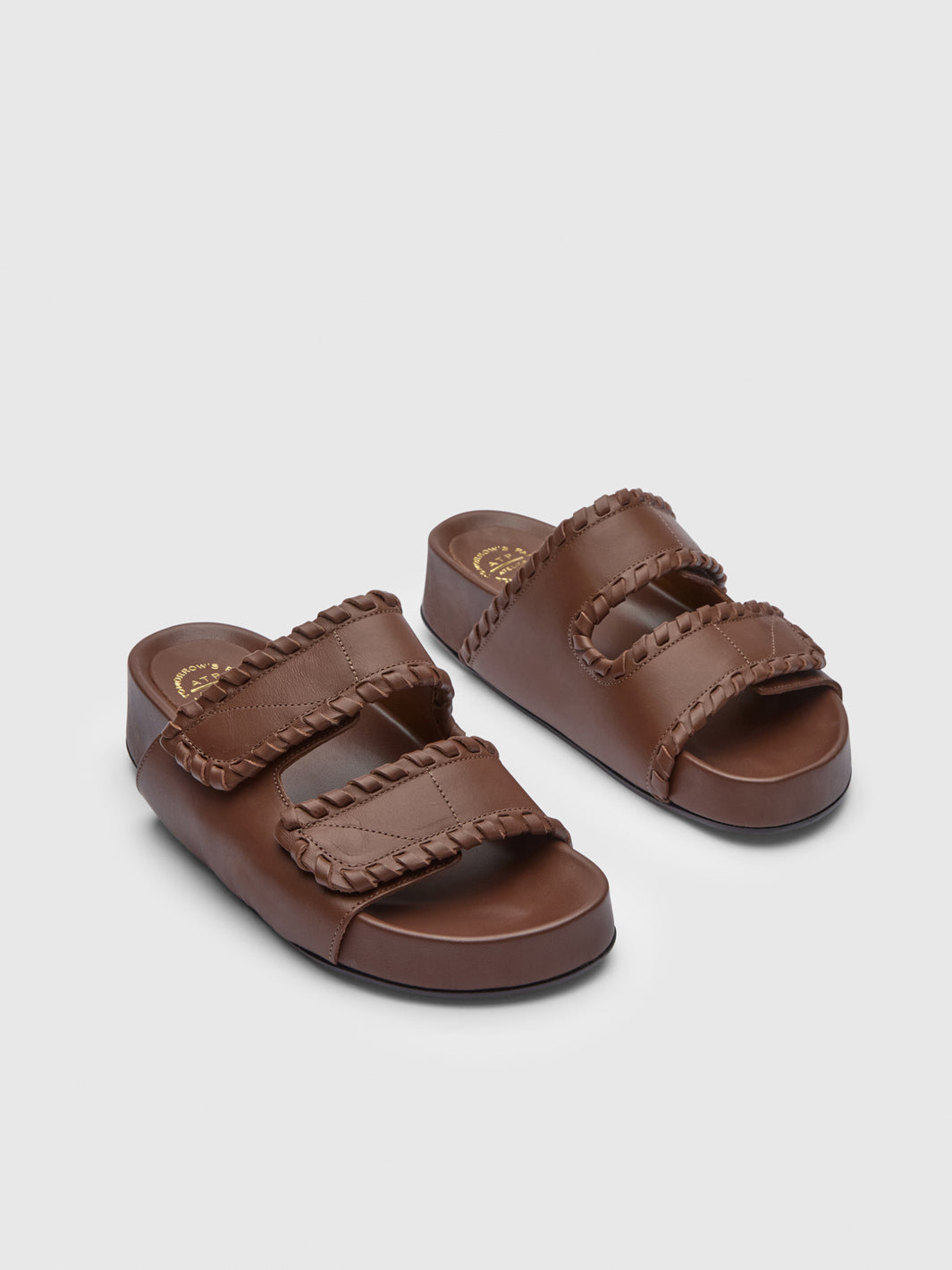 Furlo Stitch Cannella Leather Comfy Sandals | ATP Atelier