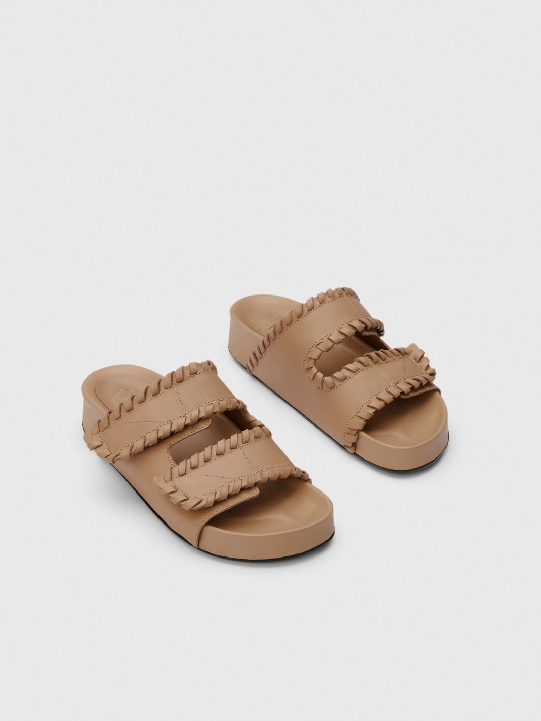 Furlo Stitch Nocciola Leather Comfy sandals