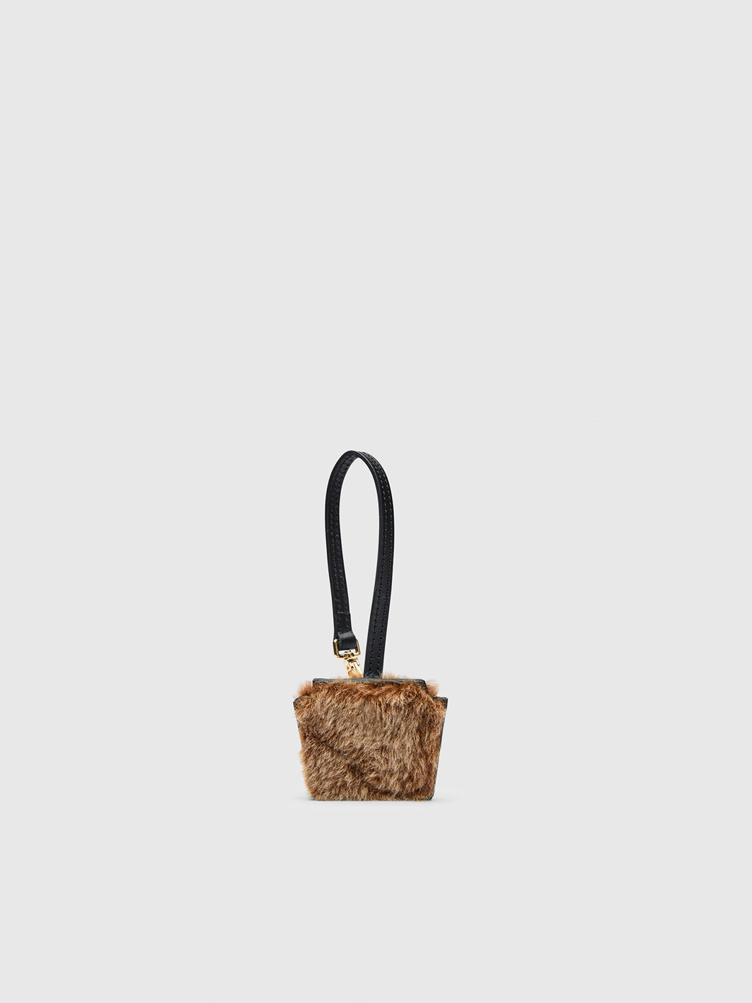 Gairo Orsetto/Black Shearling/Leather Key chain