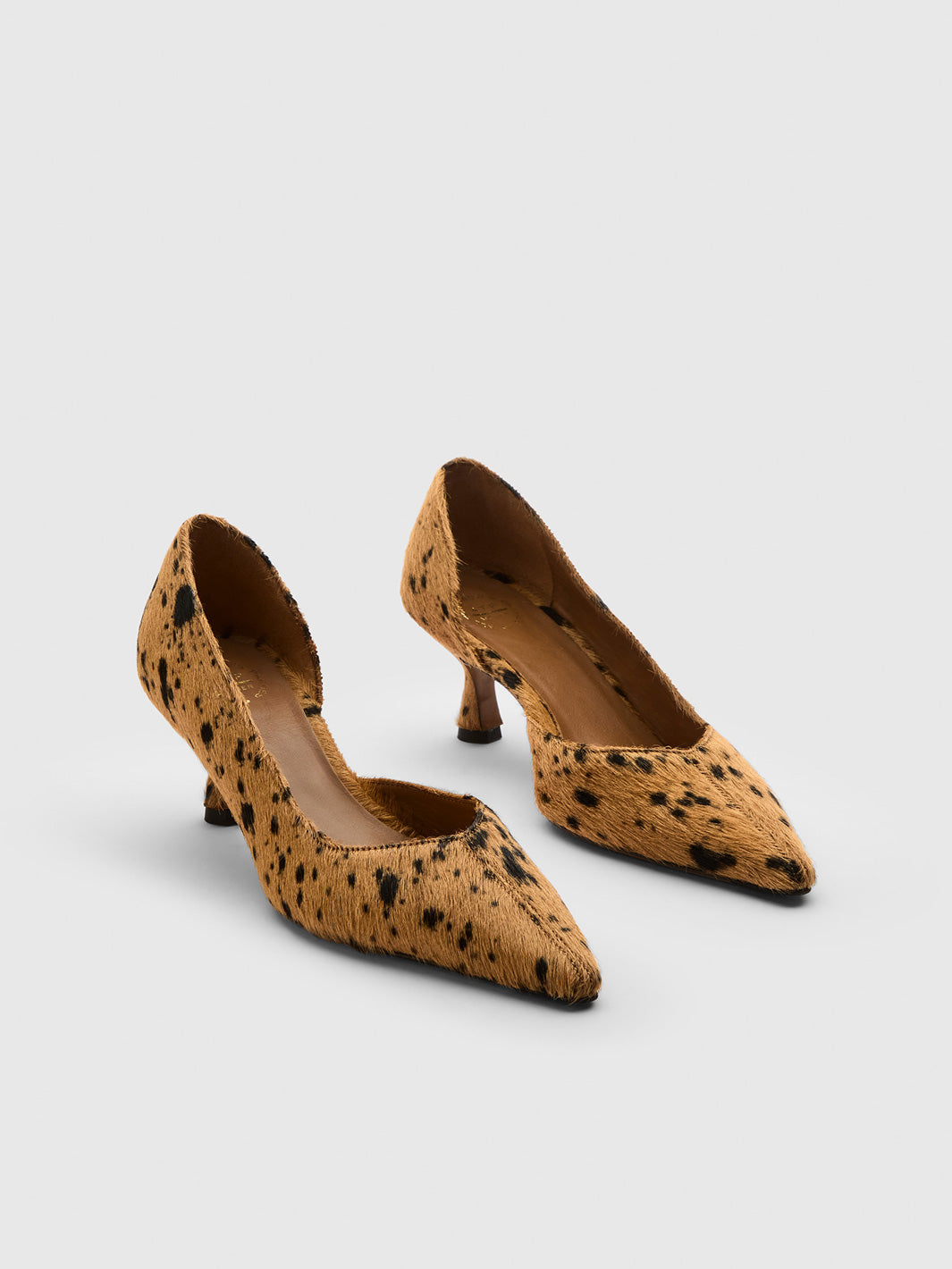 Irsina Cannella Printed Mini Cow Slingbacks
