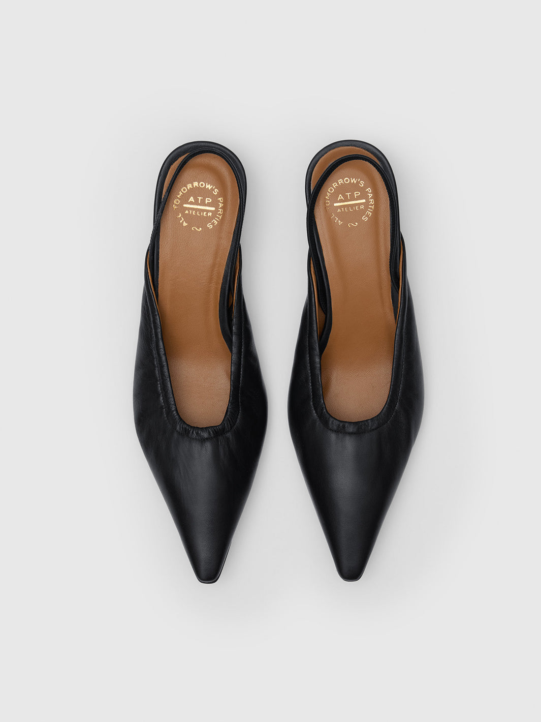 Lana Black Shiny Nappa Slingbacks