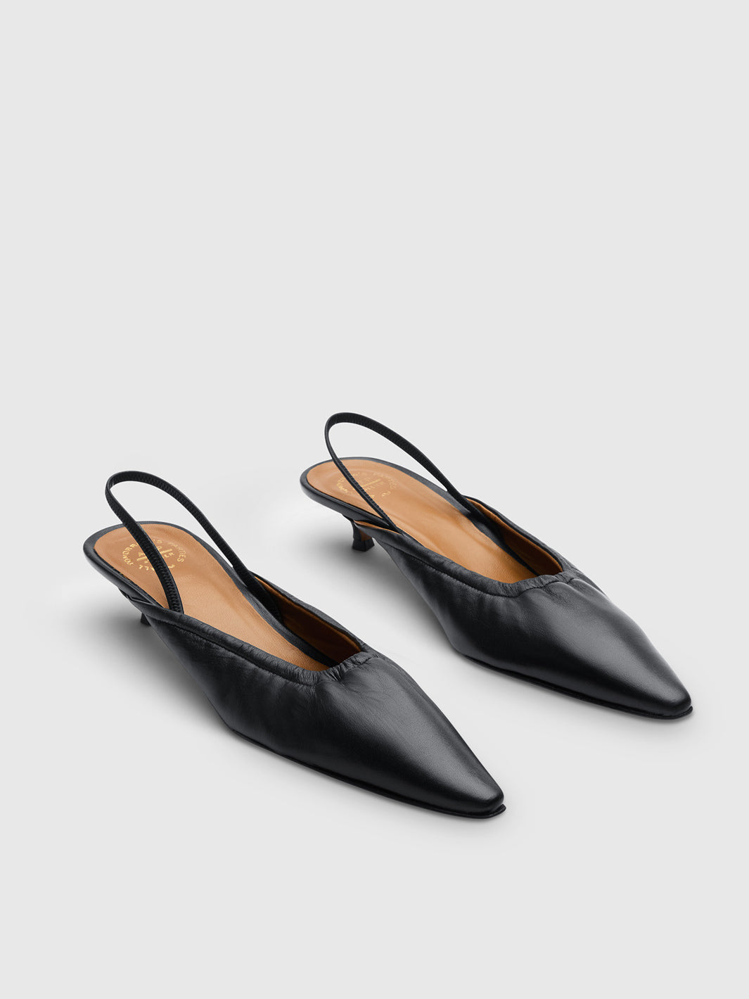 Lana Black Shiny Nappa Slingbacks