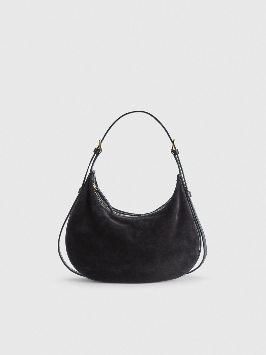 Liveri Black Suede/Leather Small hobo bag – ATP Atelier