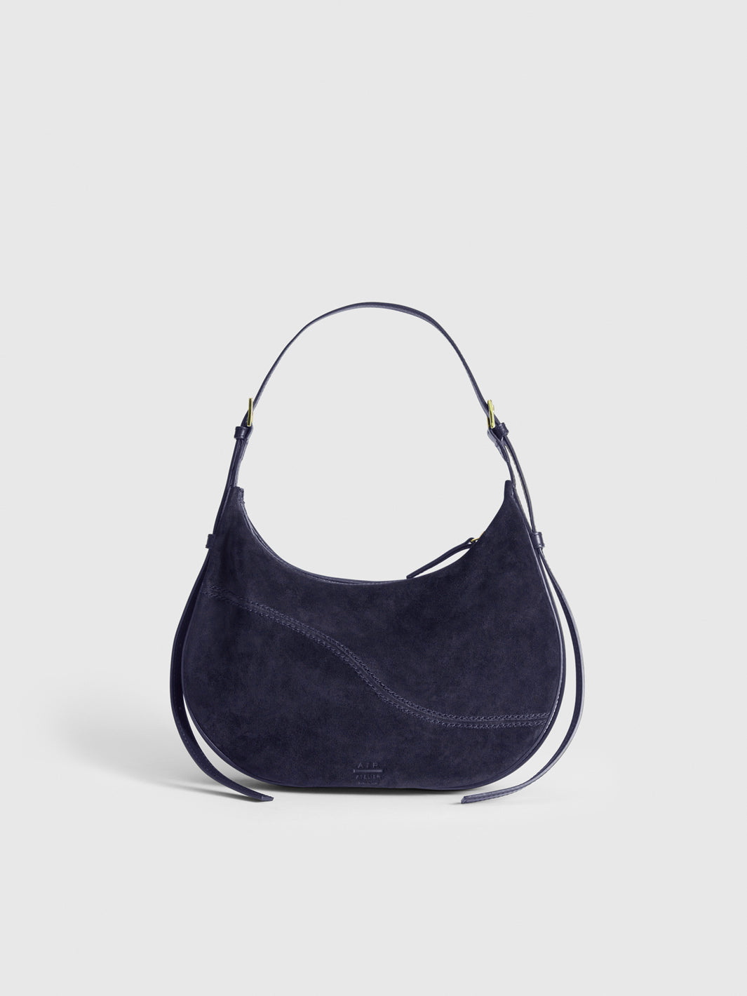 Liveri Mirtillo Suede/Leather Small hobo bag